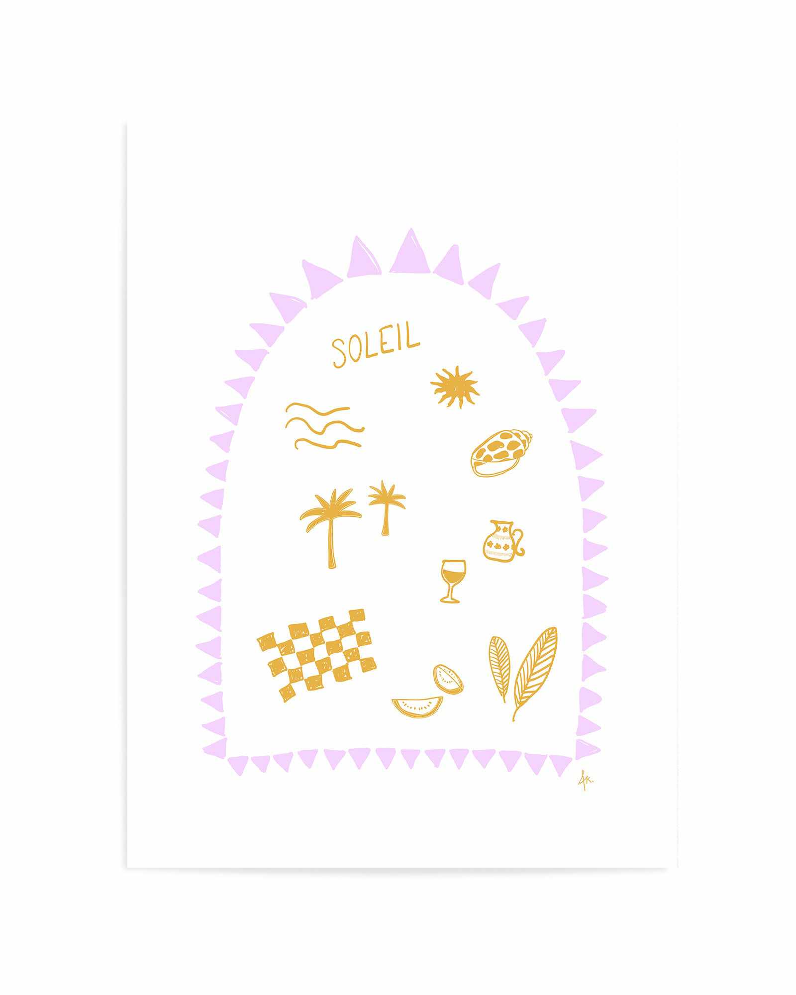 Soleil Golden Purple by Anne Korako | Art Print