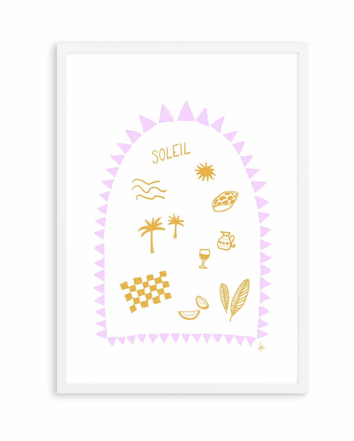 Soleil Golden Purple by Anne Korako | Art Print