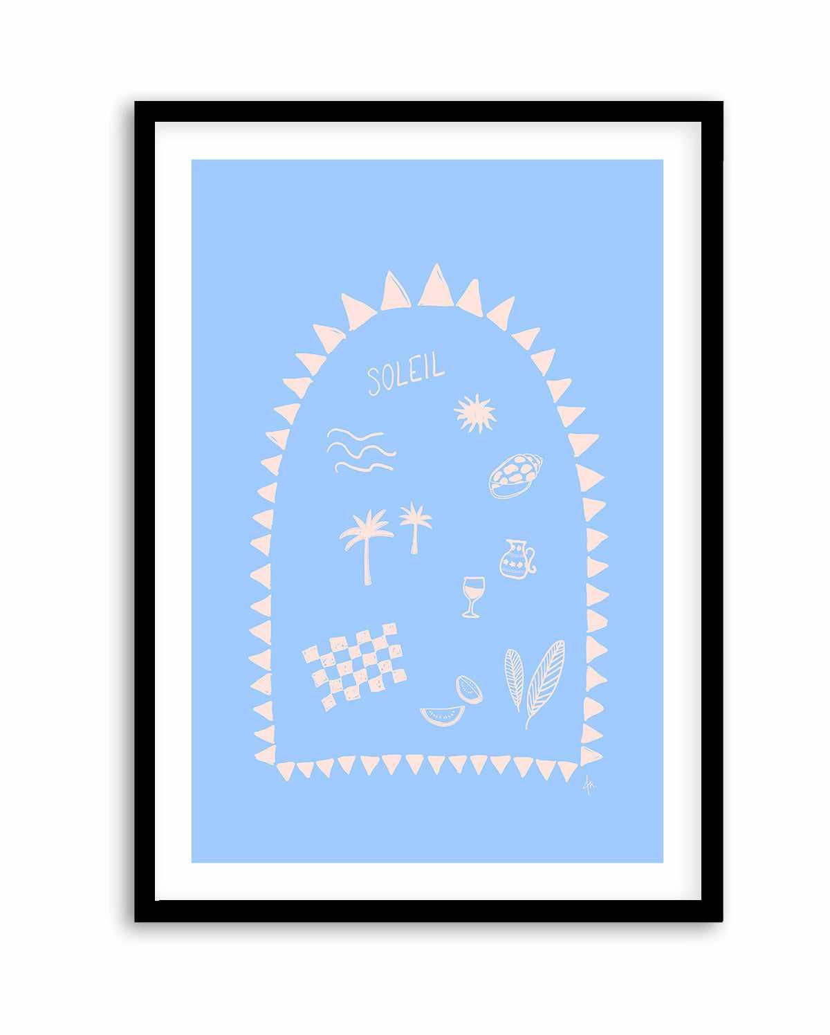 Soleil Pink Blue by Anne Korako | Art Print