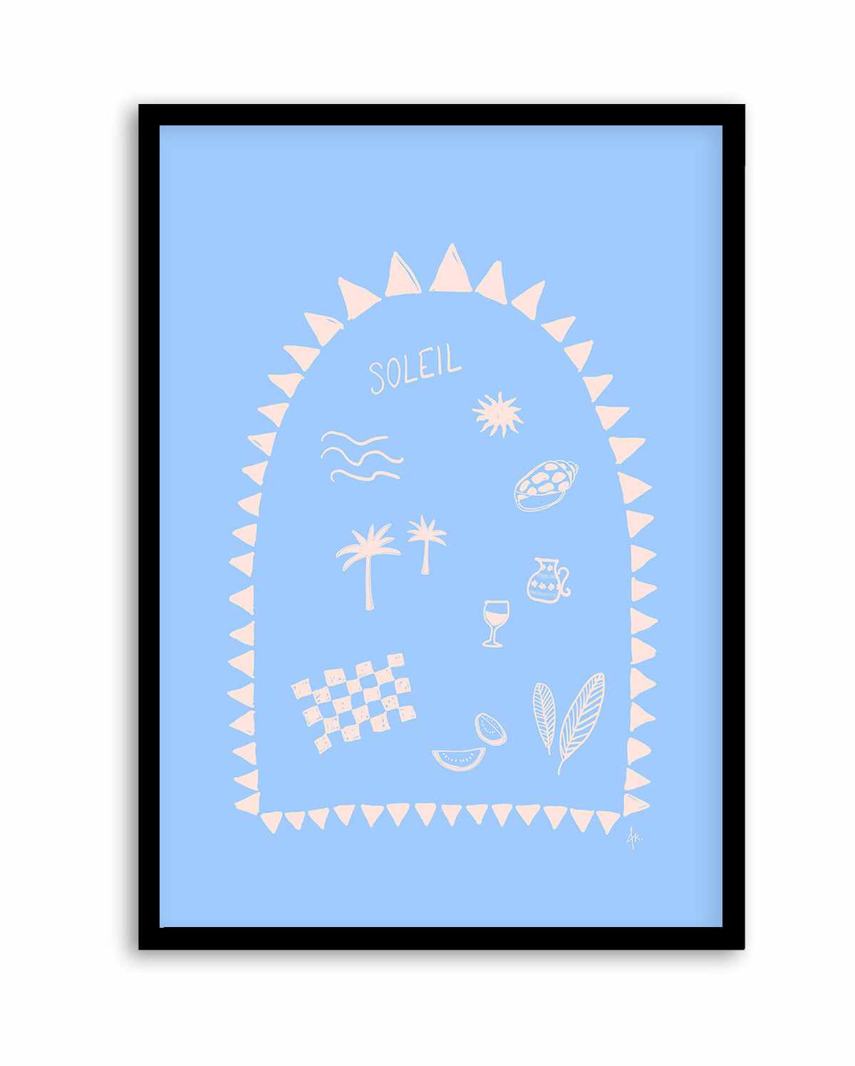 Soleil Pink Blue by Anne Korako | Art Print