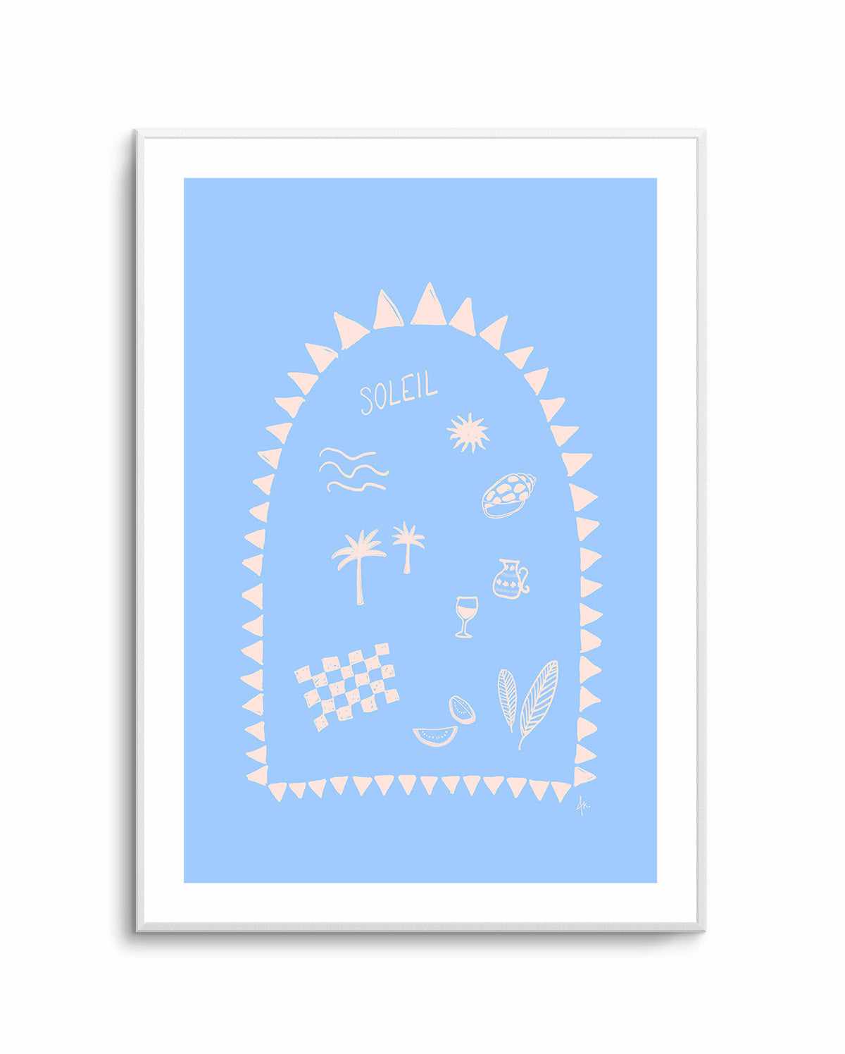 Soleil Pink Blue by Anne Korako | Art Print