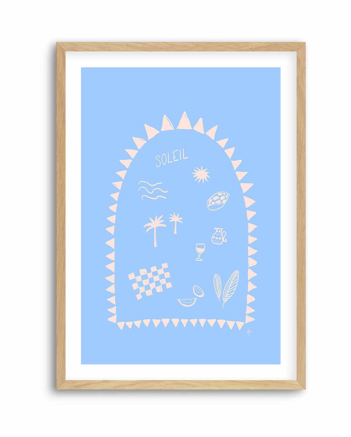 Soleil Pink Blue by Anne Korako | Art Print