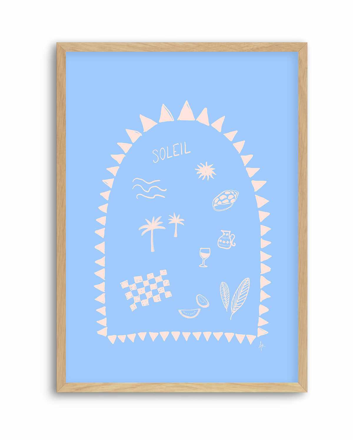 Soleil Pink Blue by Anne Korako | Art Print