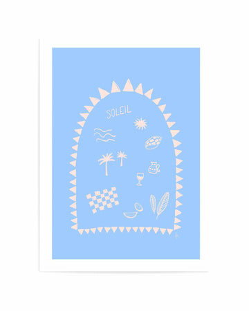 Soleil Pink Blue by Anne Korako | Art Print from Olive et Oriel where you can shop wallpaper and artworks online