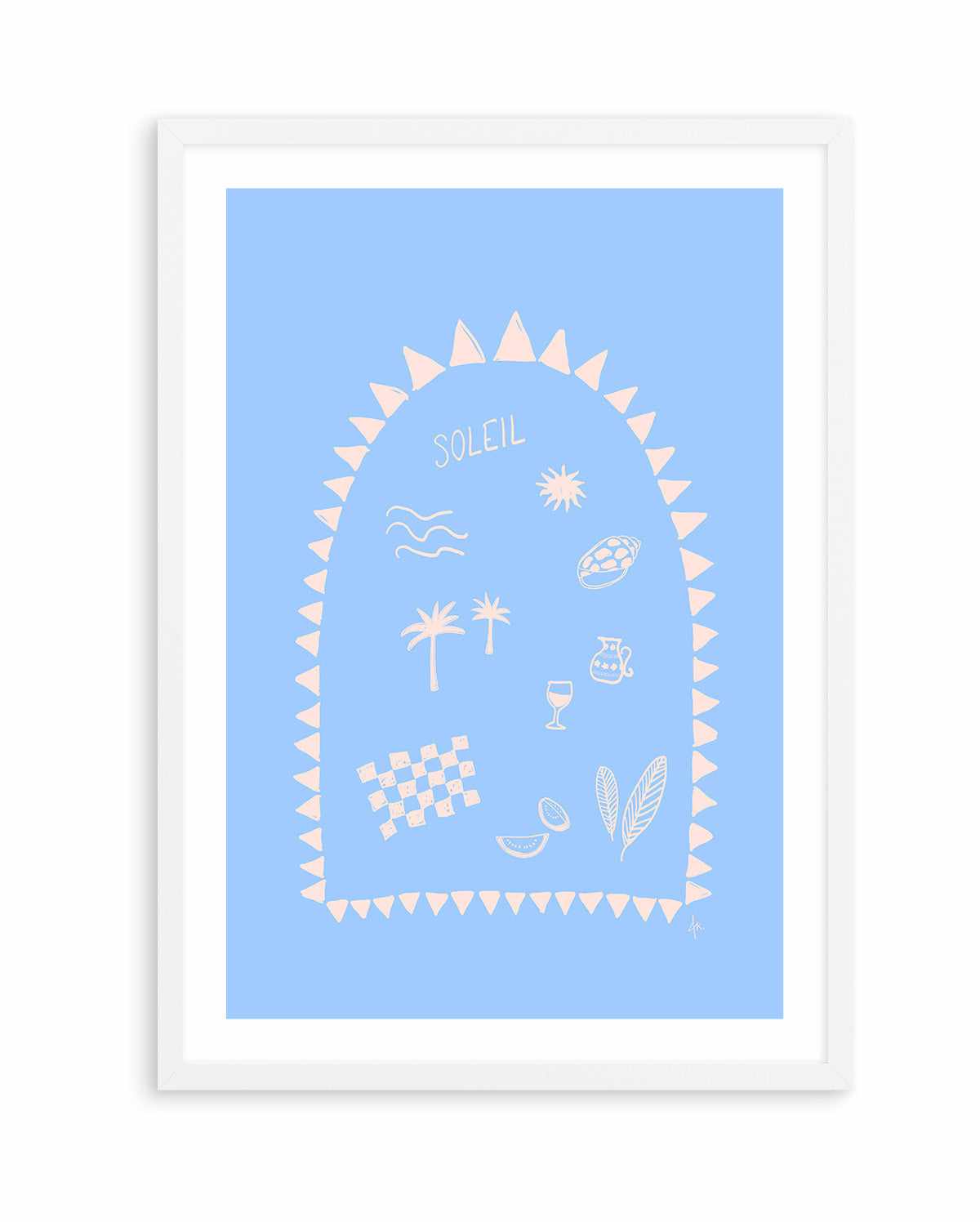 Soleil Pink Blue by Anne Korako | Art Print