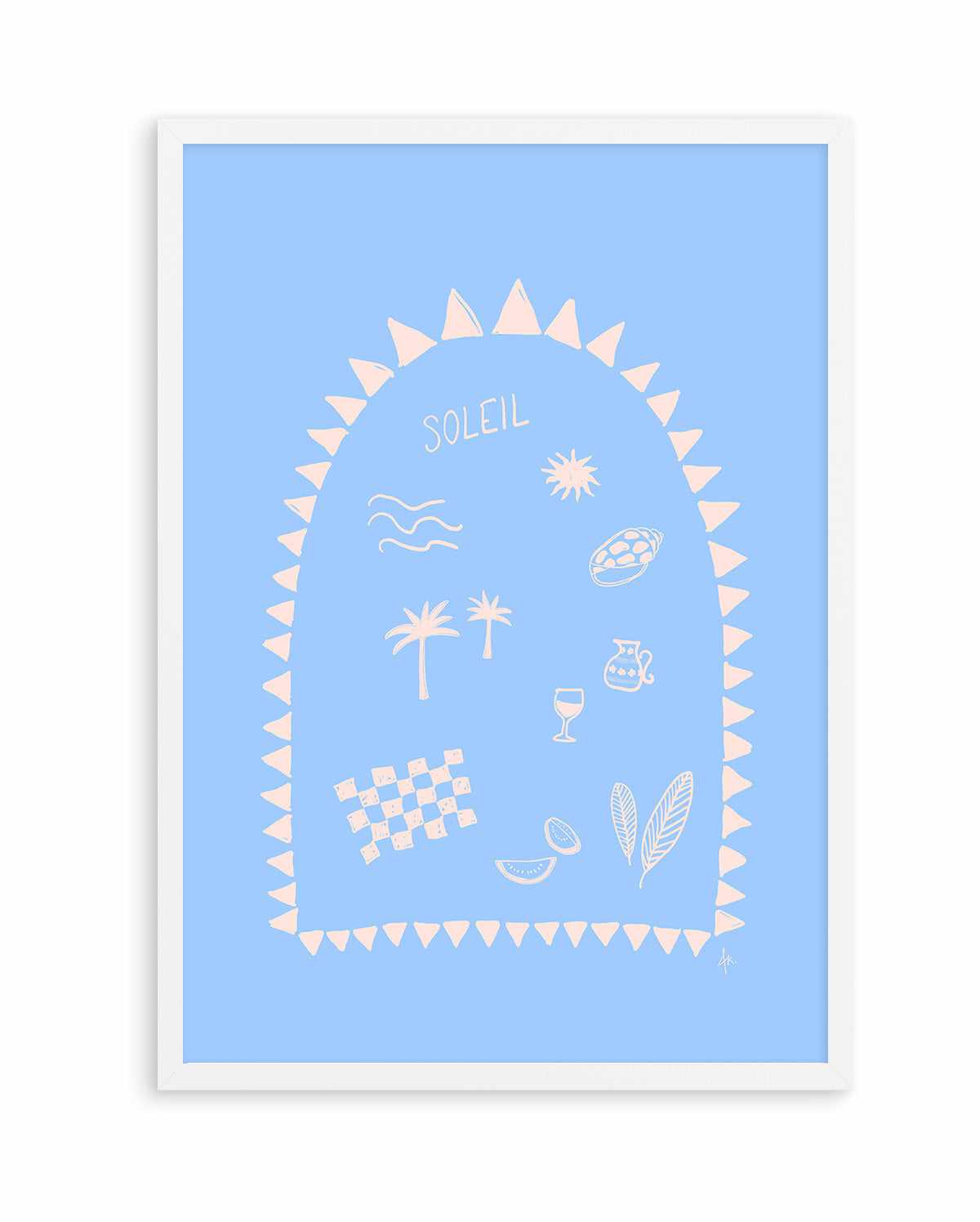 Soleil Pink Blue by Anne Korako | Art Print