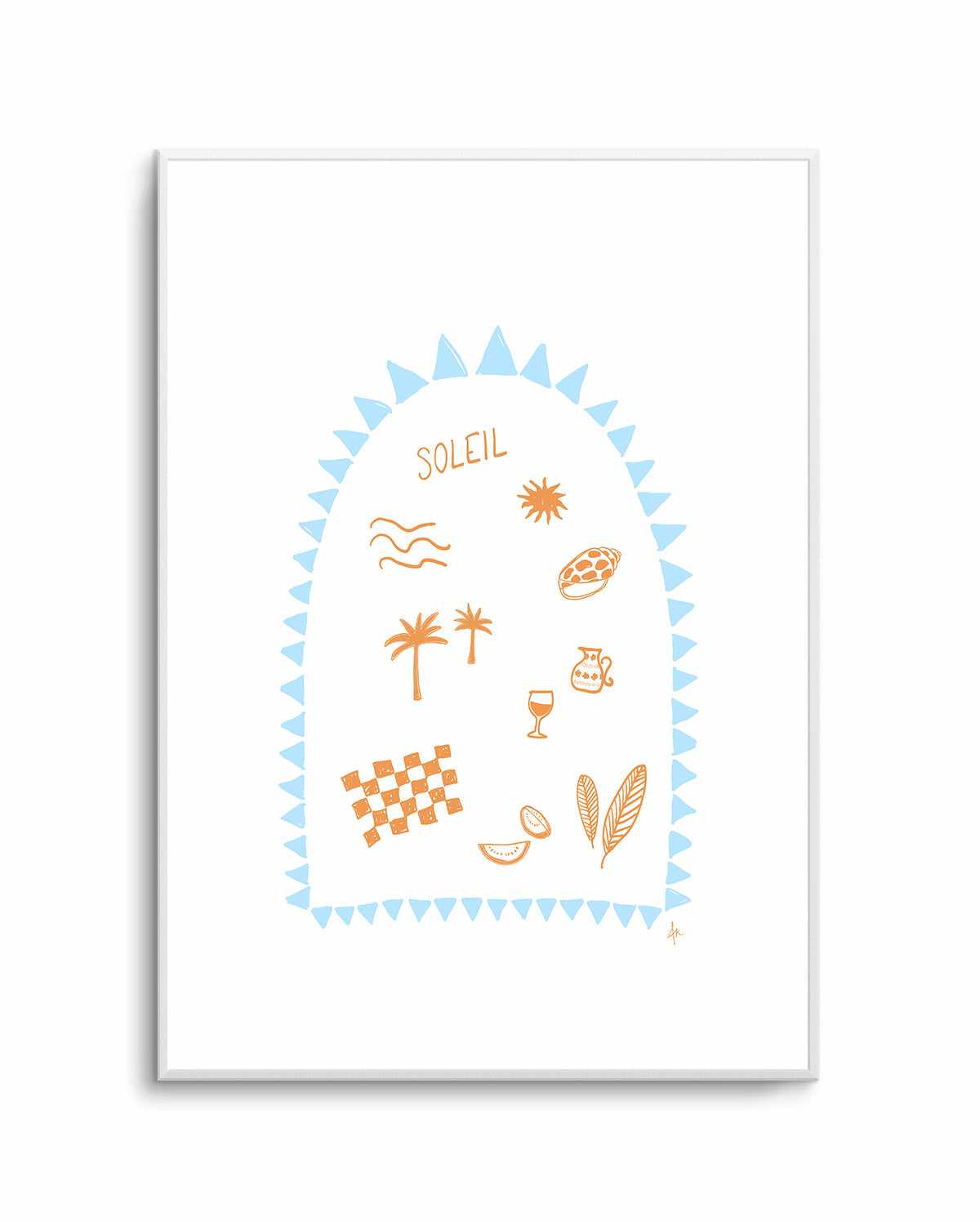 Soleil Tan Baby Blue by Anne Korako | Art Print