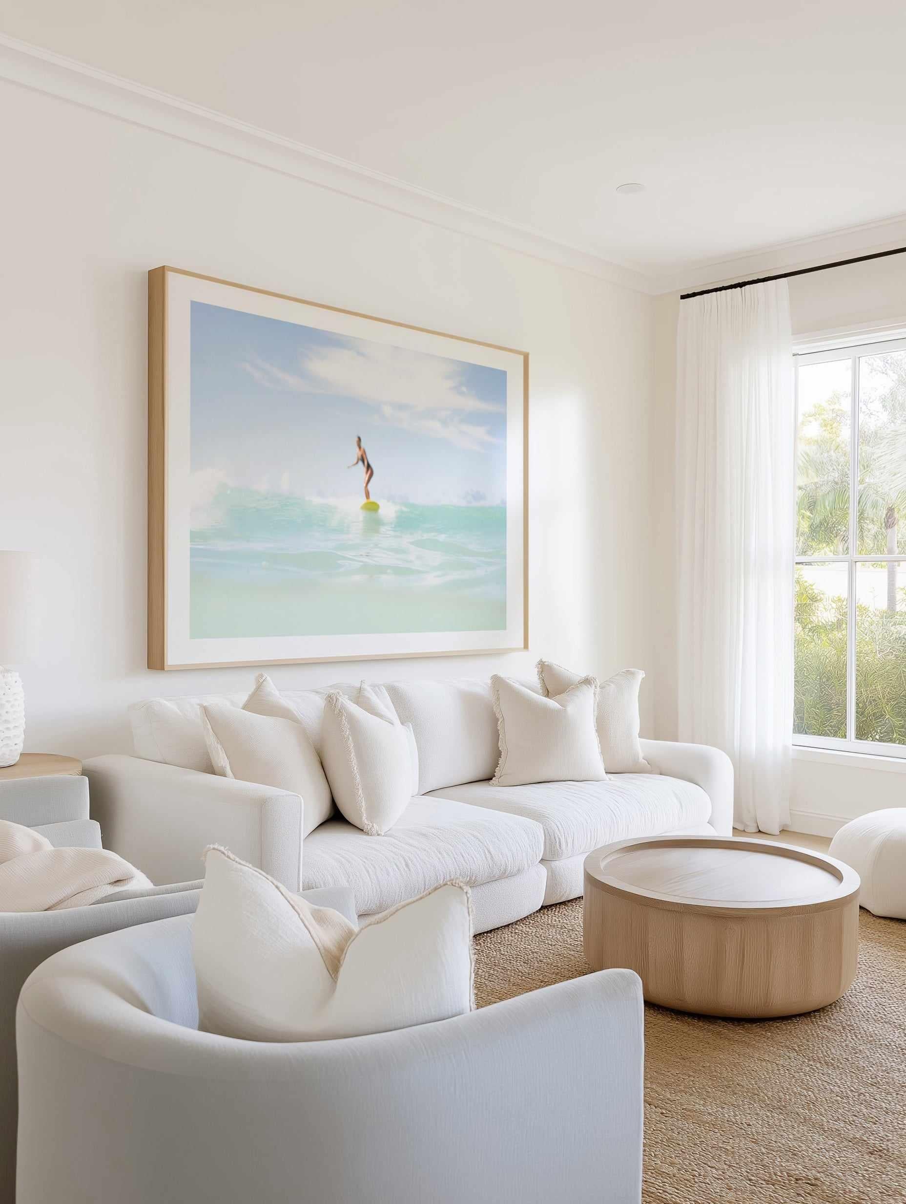 Soliel Surfer Girl, Waikiki Beach by Michael Geercke | Art Print from Olive et Oriel where you can shop wallpaper and artworks online