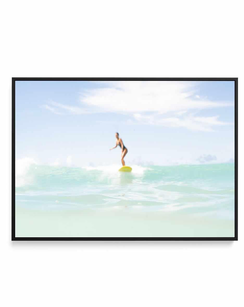 Soliel Surfer Girl, Waikiki Beach by Michael Geercke | Framed Canvas Art Print from Olive et Oriel where you can shop wallpaper and artworks online