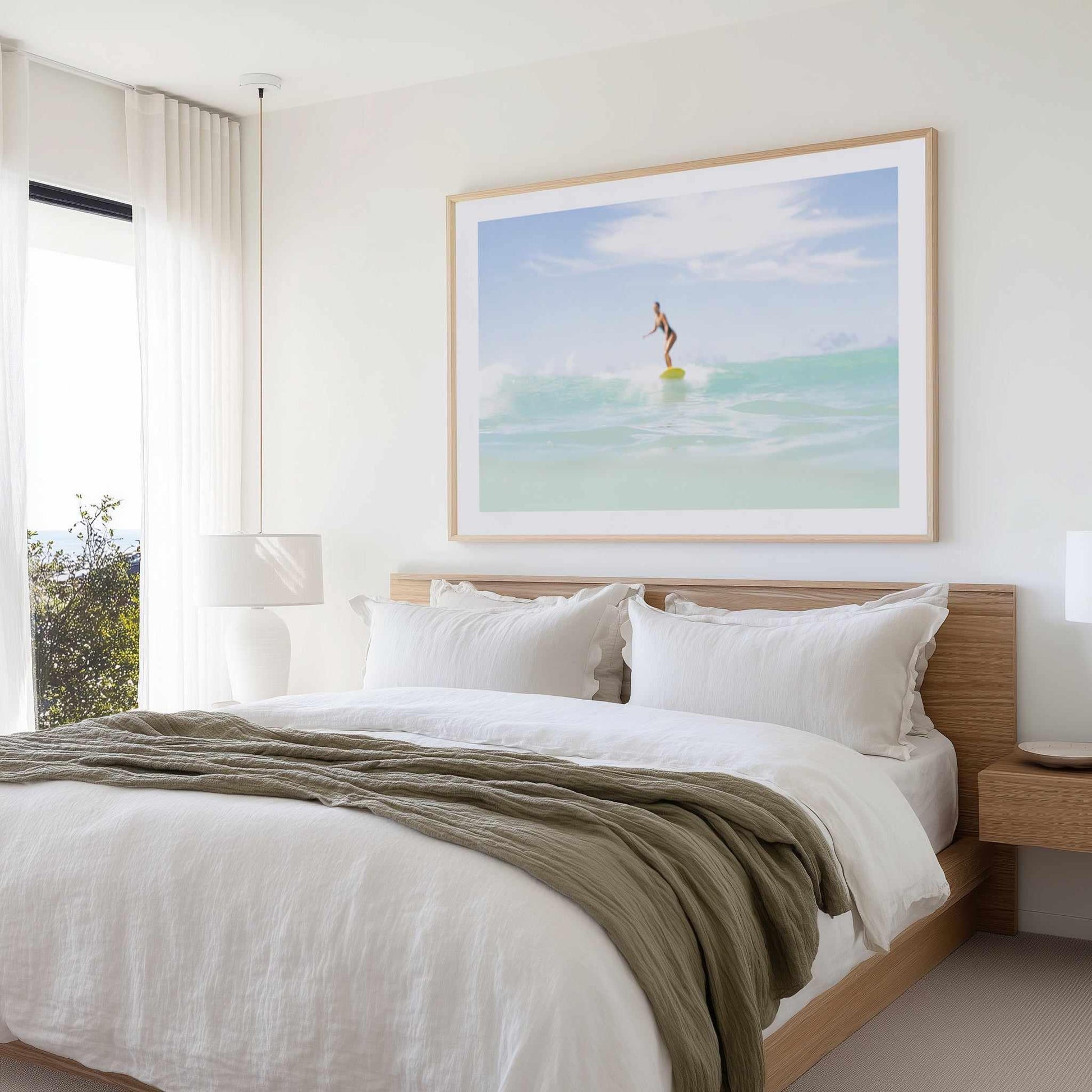 Soliel Surfer Girl, Waikiki Beach by Michael Geercke | Art Print from Olive et Oriel where you can shop wallpaper and artworks online