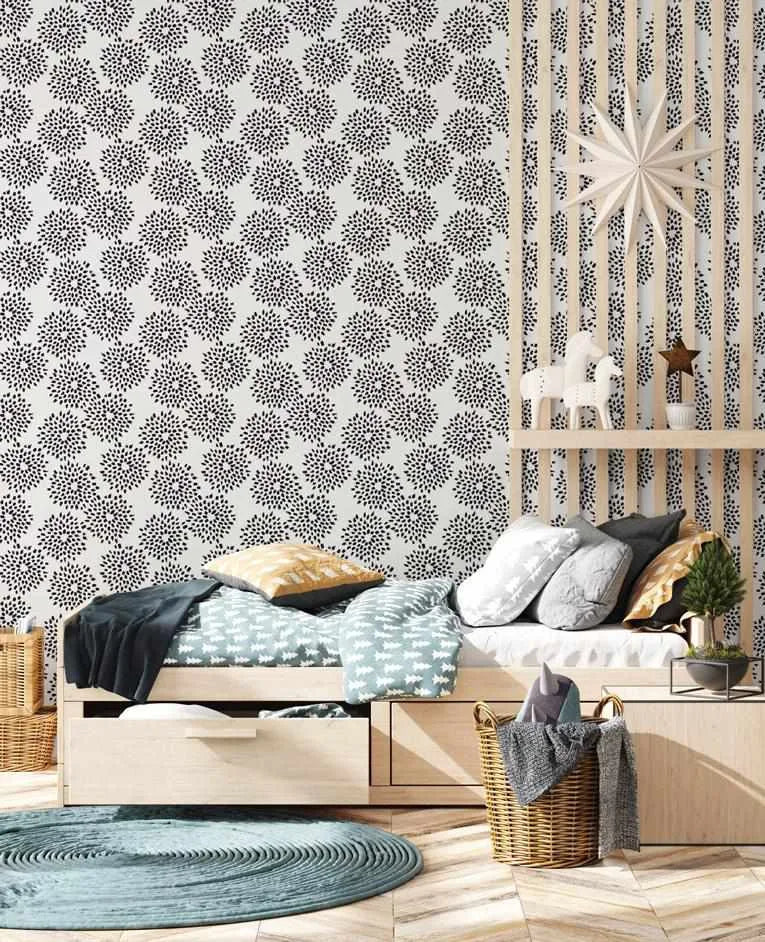 Soliel in Black Wallpaper-Wallpaper-Buy Kids Removable Wallpaper Online Our Custom Made Children‚àö¬¢‚Äö√á¬®‚Äö√ë¬¢s Wallpapers Are A Fun Way To Decorate And Enhance Boys Bedroom Decor And Girls Bedrooms They Are An Amazing Addition To Your Kids Bedroom Walls Our Collection of Kids Wallpaper Is Sure To Transform Your Kids Rooms Interior Style From Pink Wallpaper To Dinosaur Wallpaper Even Marble Wallpapers For Teen Boys Shop Peel And Stick Wallpaper Online Today With Olive et Oriel