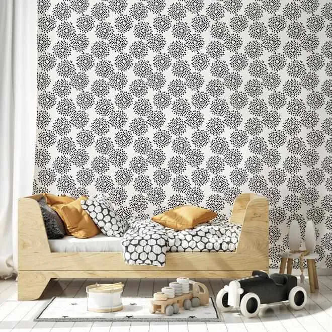 Soliel in Black Wallpaper-Wallpaper-Buy Kids Removable Wallpaper Online Our Custom Made Children‚àö¬¢‚Äö√á¬®‚Äö√ë¬¢s Wallpapers Are A Fun Way To Decorate And Enhance Boys Bedroom Decor And Girls Bedrooms They Are An Amazing Addition To Your Kids Bedroom Walls Our Collection of Kids Wallpaper Is Sure To Transform Your Kids Rooms Interior Style From Pink Wallpaper To Dinosaur Wallpaper Even Marble Wallpapers For Teen Boys Shop Peel And Stick Wallpaper Online Today With Olive et Oriel