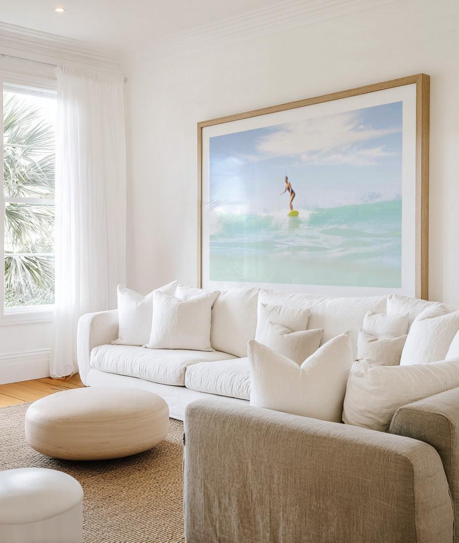 Soliel Surfer Girl, Waikiki Beach by Michael Geercke | Art Print from Olive et Oriel where you can shop wallpaper and artworks online