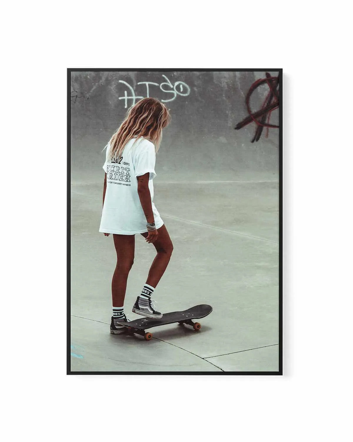 Solo Skate by Marina Brisset | Framed Canvas Art Print from Olive et Oriel where you can shop wallpaper and artworks online