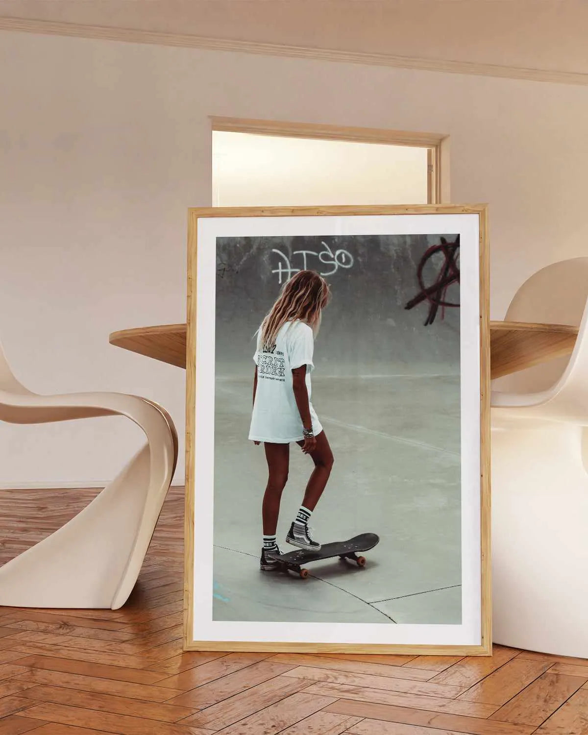 Solo Skate by Marina Brisset Art Print from Olive et Oriel where you can shop wallpaper and artworks online