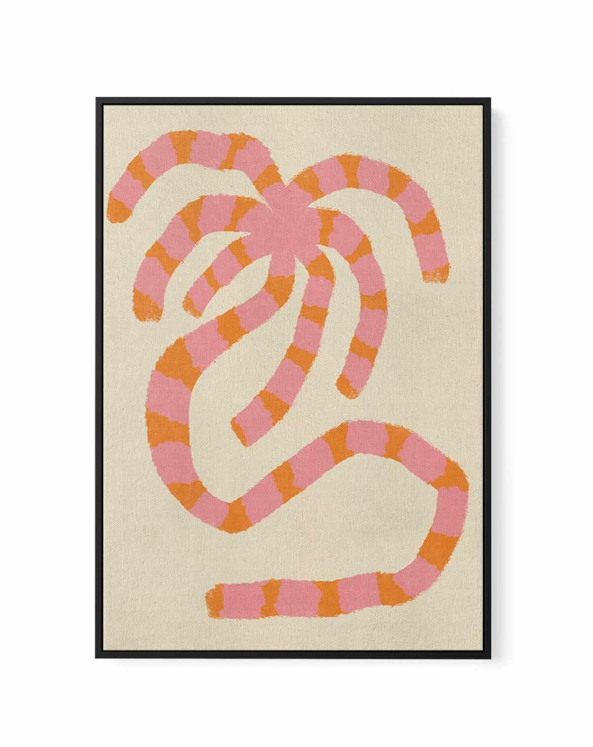 Solo Summer Palm by Shatha Al Dafai | Framed Canvas Art Print from Olive et Oriel where you can shop wallpaper and artworks online