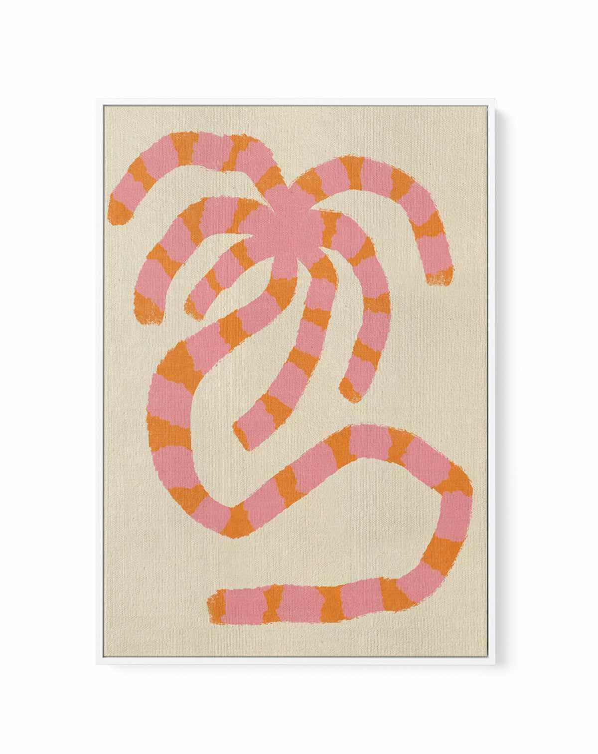 Solo Summer Palm by Shatha Al Dafai | Framed Canvas Art Print from Olive et Oriel where you can shop wallpaper and artworks online