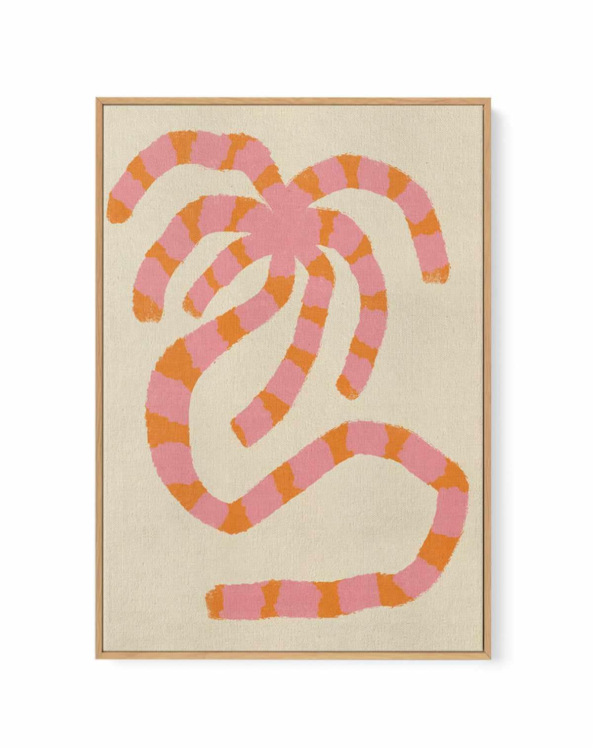 Solo Summer Palm by Shatha Al Dafai | Framed Canvas Art Print from Olive et Oriel where you can shop wallpaper and artworks online