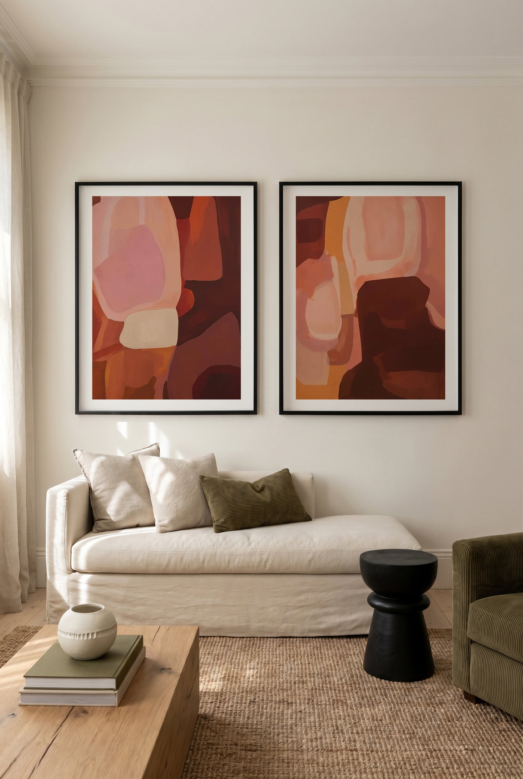 Sombra I & II Art Print Set of 2 | Matching Wall Art