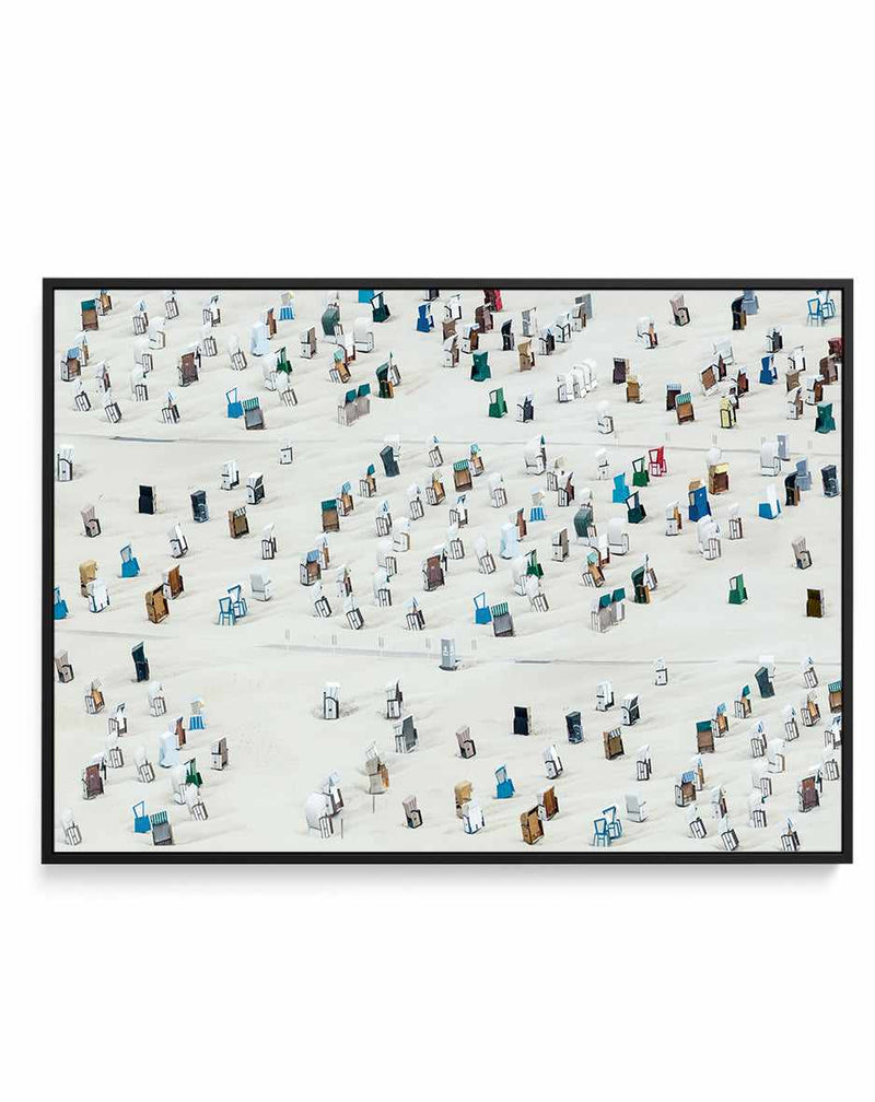 Some Beach By Margit Lisa Roeder | Framed Canvas Art Print