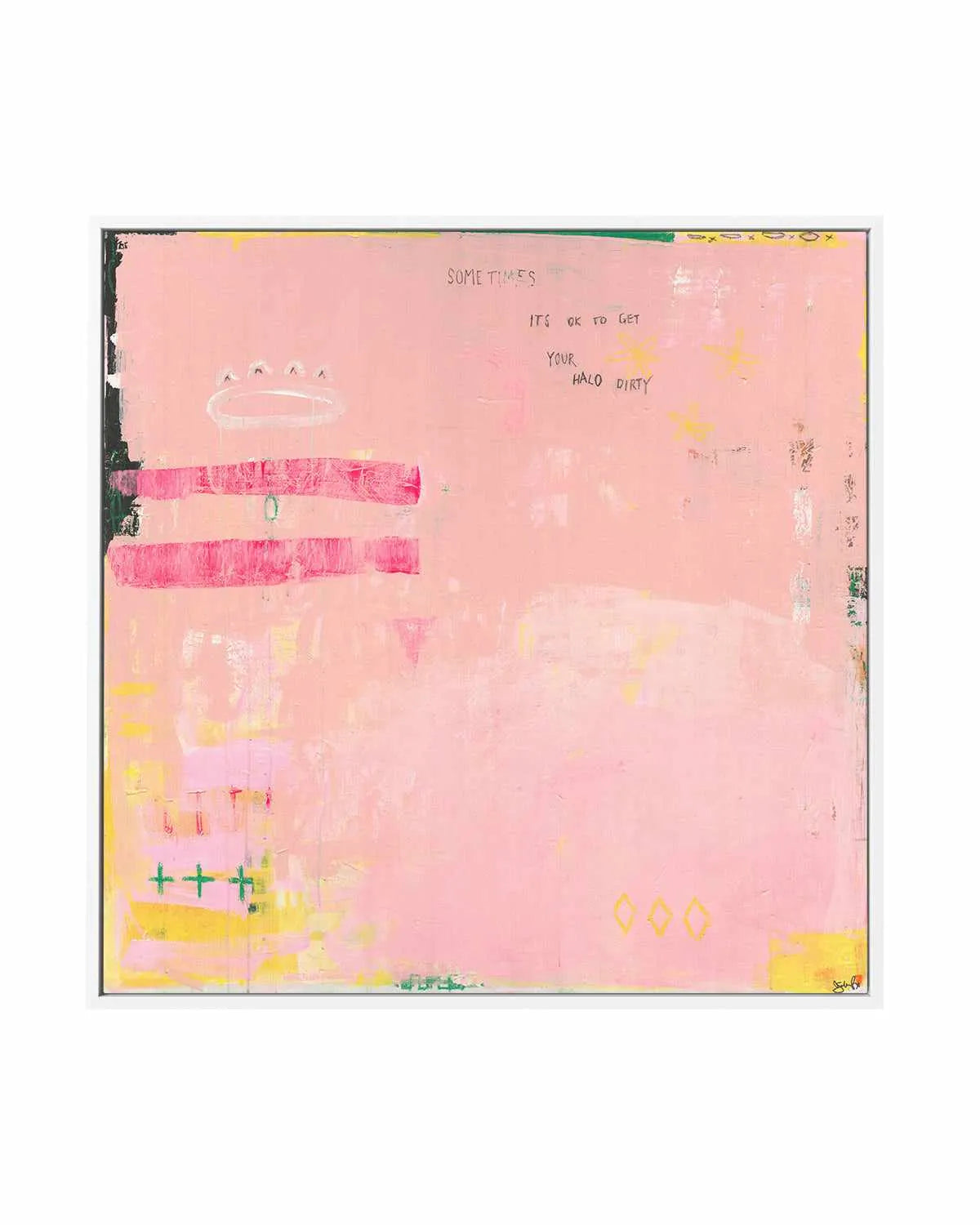 Sometimes It's OK To Get Your Halo Dirty by Jackie Green | Framed Canvas Art Print from Olive et Oriel where you can shop wallpaper and artworks online