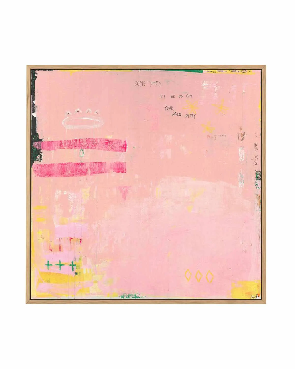 Sometimes It's OK To Get Your Halo Dirty by Jackie Green | Framed Canvas Art Print from Olive et Oriel where you can shop wallpaper and artworks online
