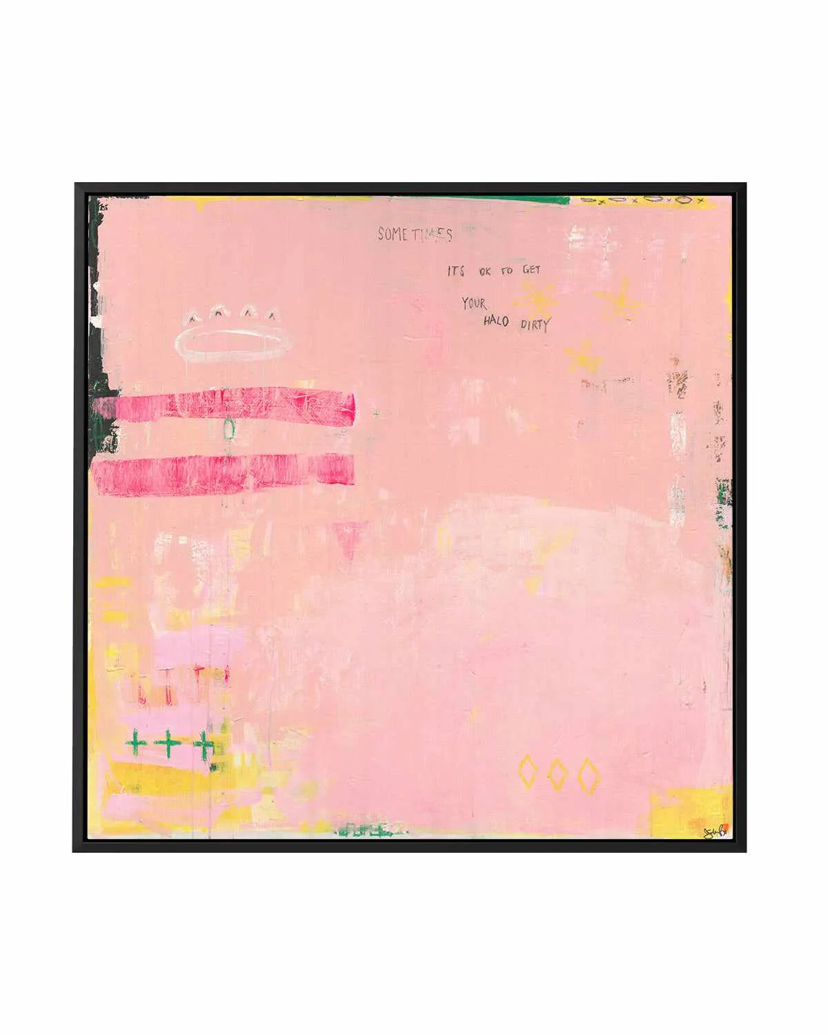 Sometimes It's OK To Get Your Halo Dirty by Jackie Green | Framed Canvas Art Print from Olive et Oriel where you can shop wallpaper and artworks online