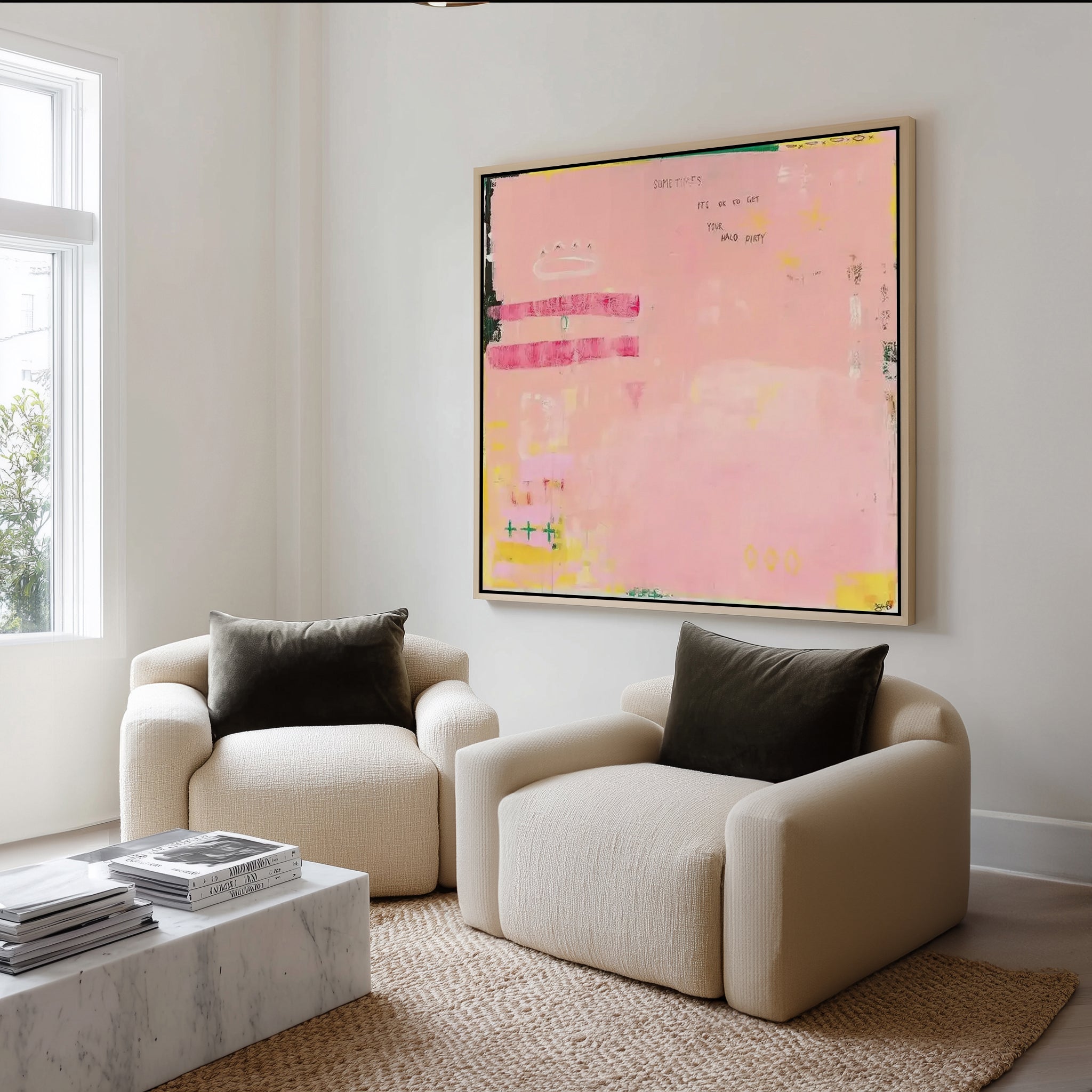 Sometimes It's OK To Get Your Halo Dirty by Jackie Green | Framed Canvas Art Print