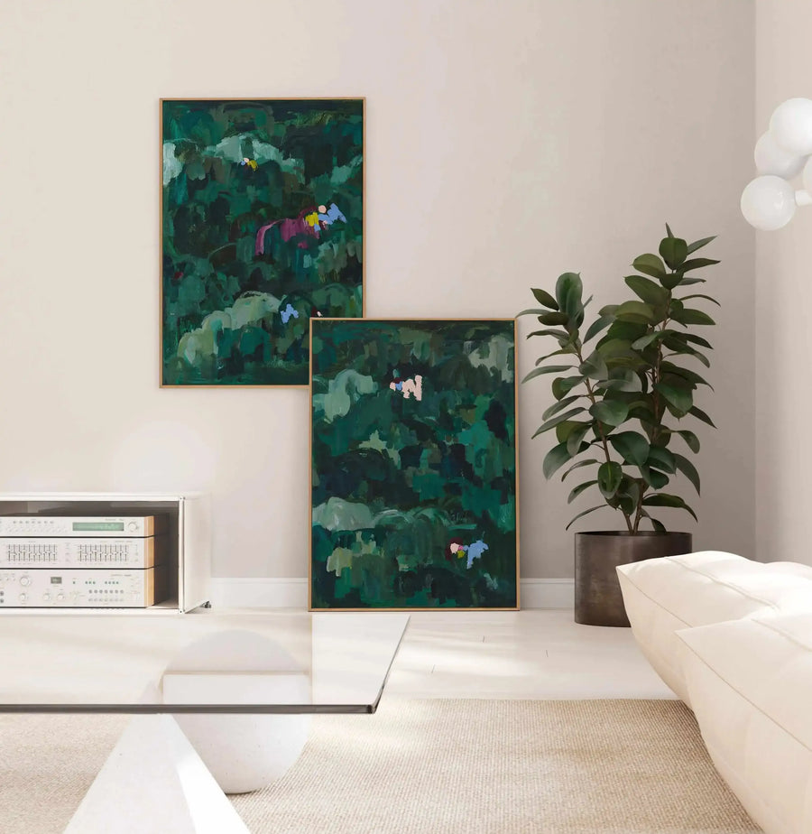 Somewhere in the Jungle II PT by Alicia Benetatos | Framed Canvas Art Print from Olive et Oriel where you can shop wallpaper and artworks online
