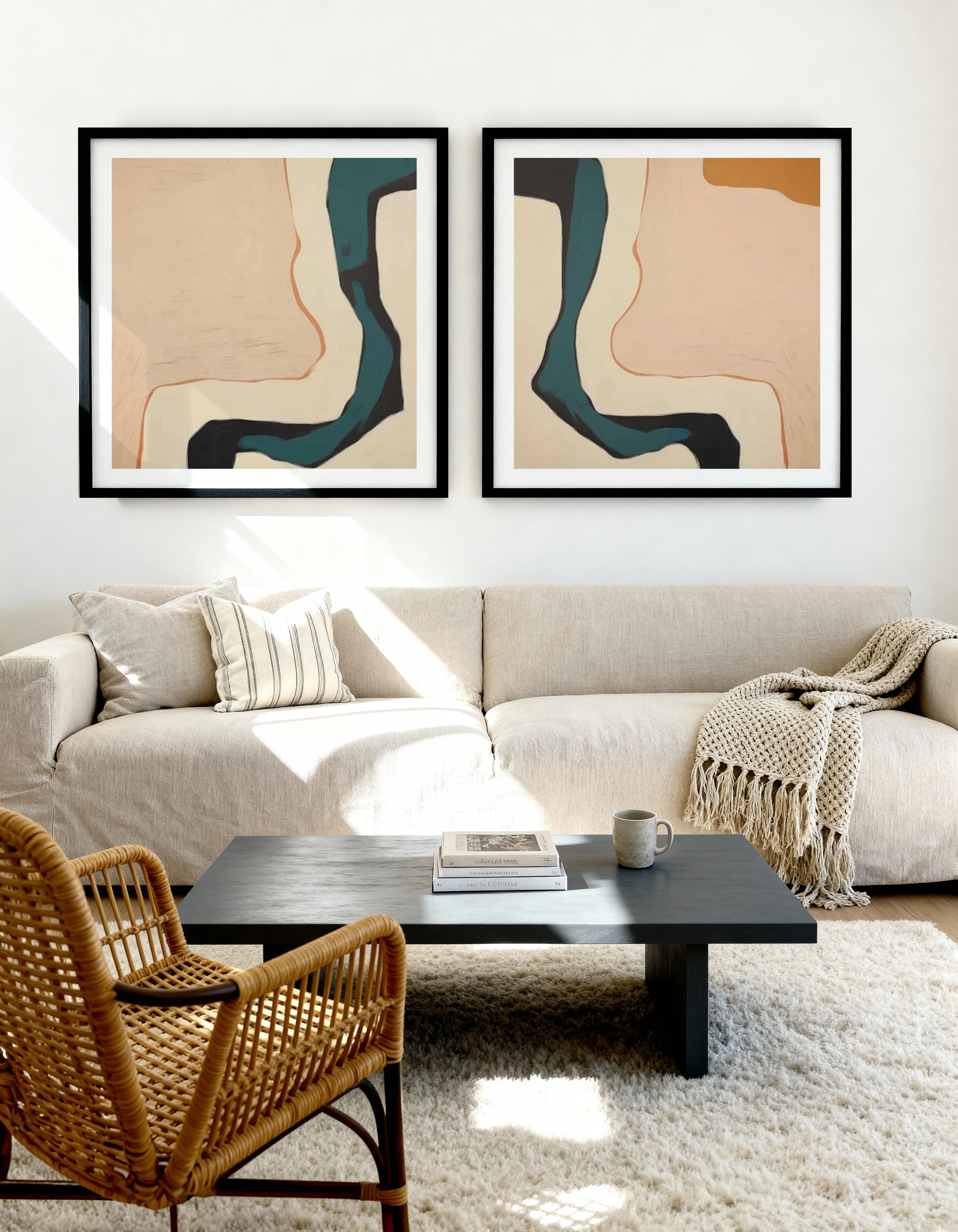 Sonata I & II Art Print Set of 2 | Matching Wall Art