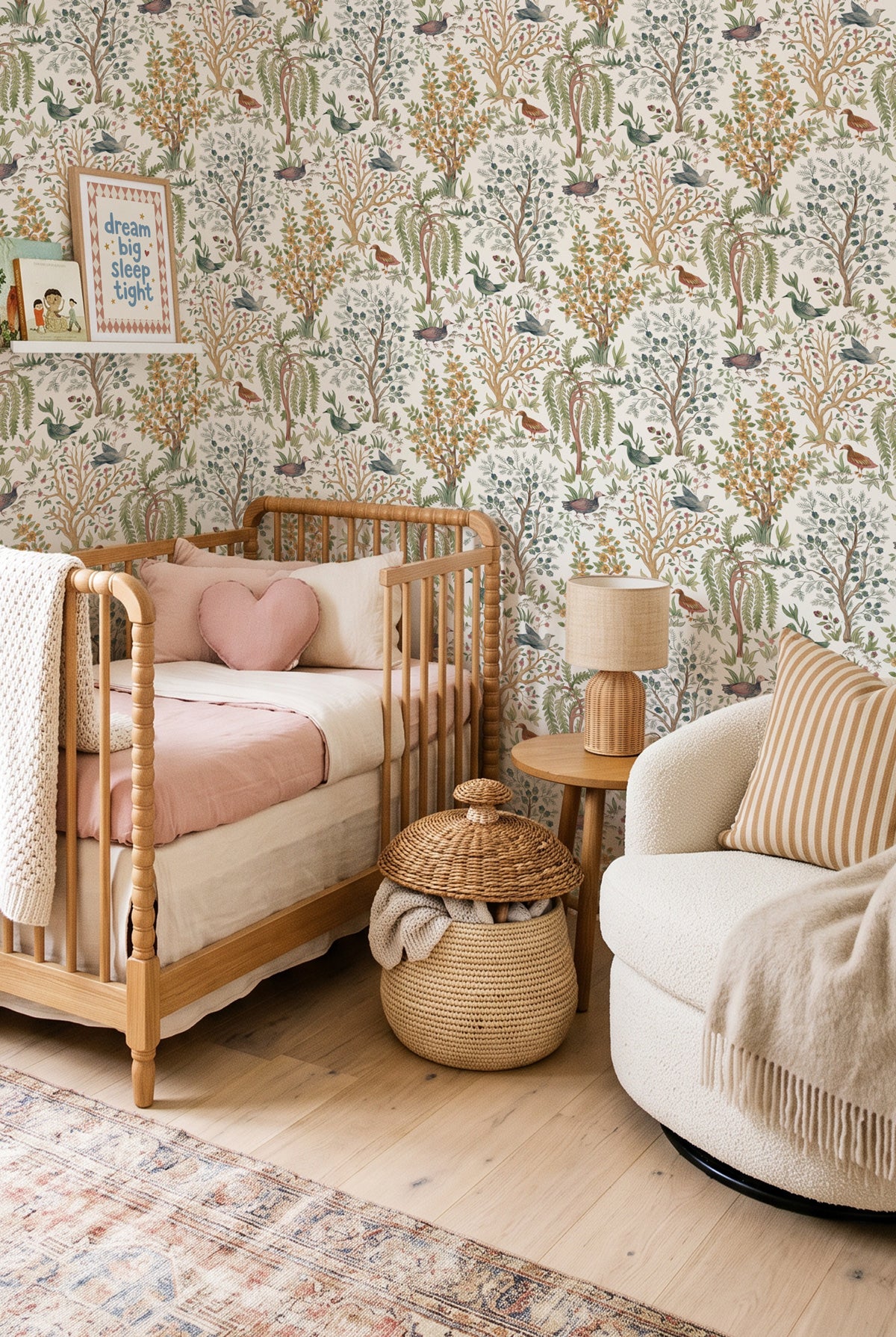 Songbird Garden in Cream Wallpaper