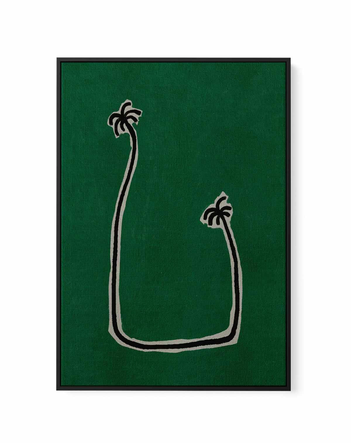 Soul Bound - Green by Shatha Al Dafai | Framed Canvas Art Print from Olive et Oriel where you can shop wallpaper and artworks online