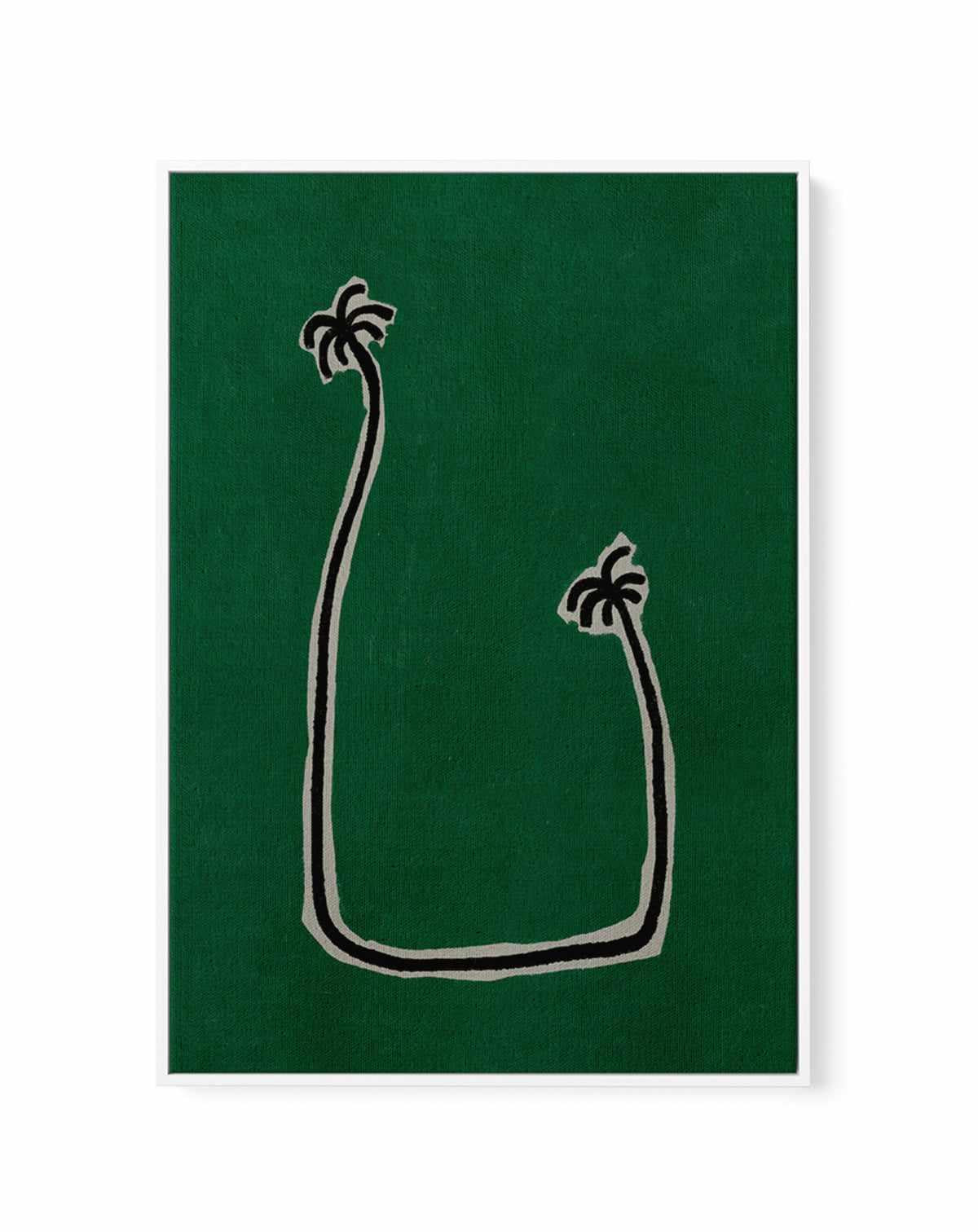 Soul Bound - Green by Shatha Al Dafai | Framed Canvas Art Print from Olive et Oriel where you can shop wallpaper and artworks online