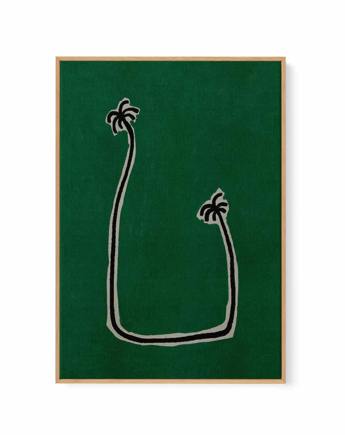 Soul Bound - Green by Shatha Al Dafai | Framed Canvas Art Print from Olive et Oriel where you can shop wallpaper and artworks online