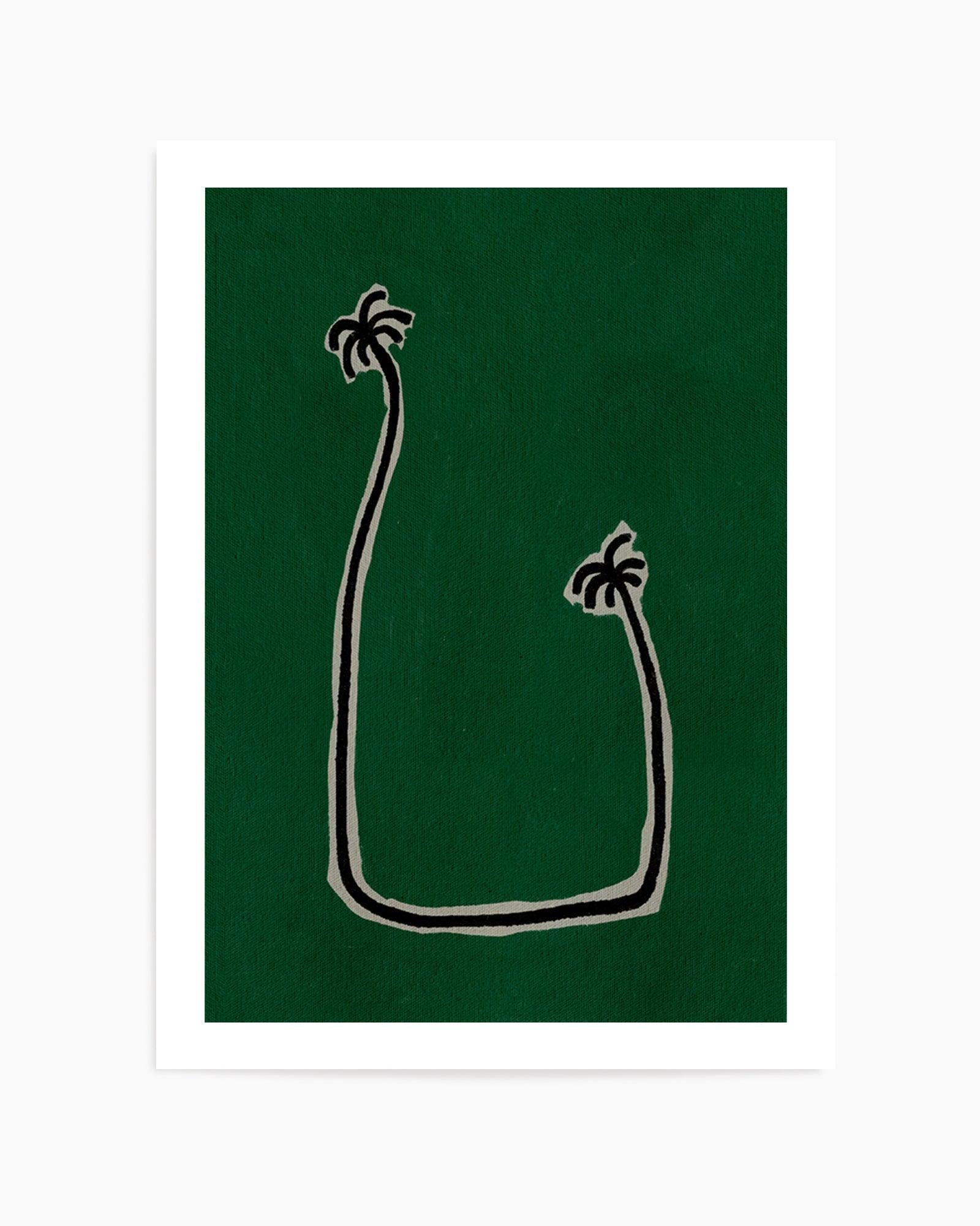 Soul Bound - Green by Shatha Al Dafai | Art Print from Olive et Oriel where you can shop wallpaper and artworks online
