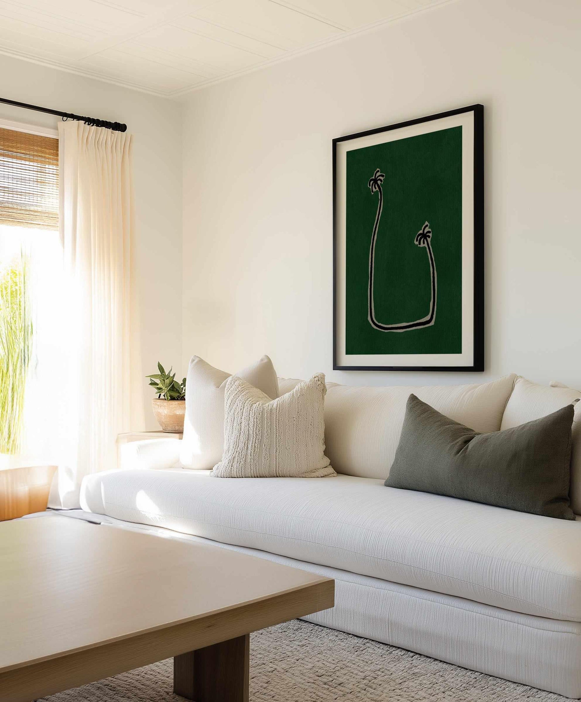 Soul Bound - Green by Shatha Al Dafai | Art Print from Olive et Oriel where you can shop wallpaper and artworks online