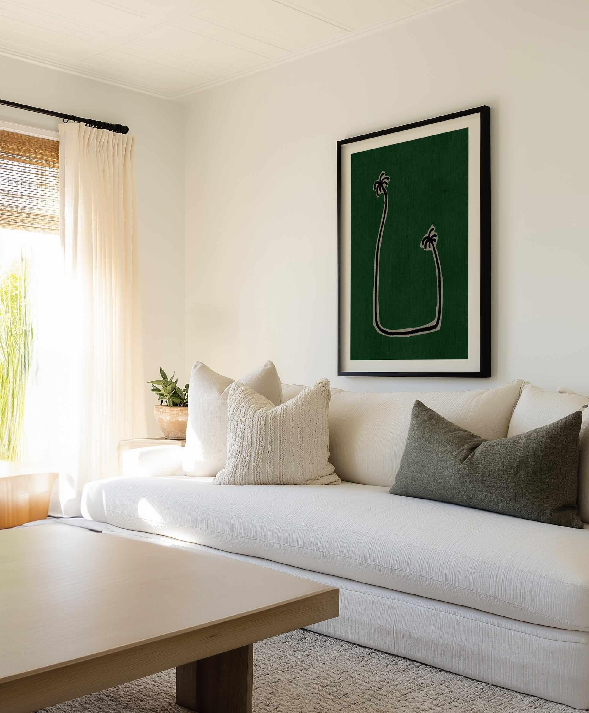 Soul Bound - Green by Shatha Al Dafai | Art Print from Olive et Oriel where you can shop wallpaper and artworks online