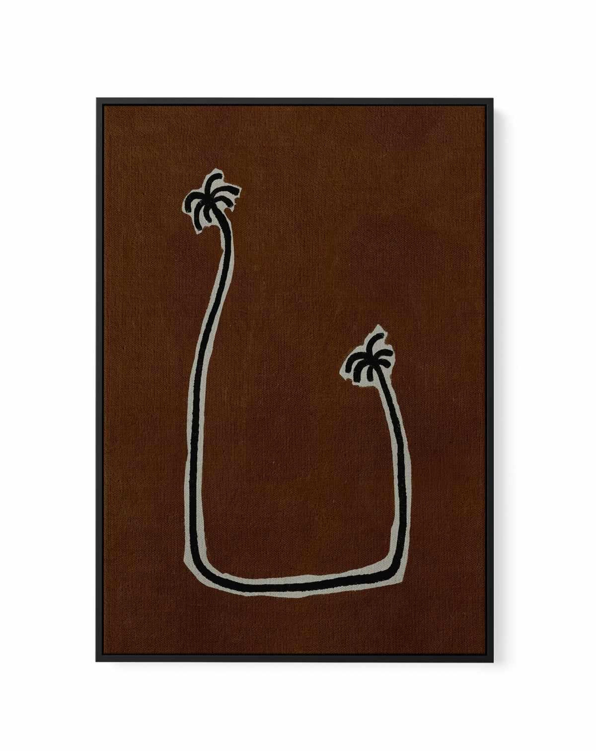 Soul Bound - Brown by Shatha Al Dafai | Framed Canvas Art Print from Olive et Oriel where you can shop wallpaper and artworks online