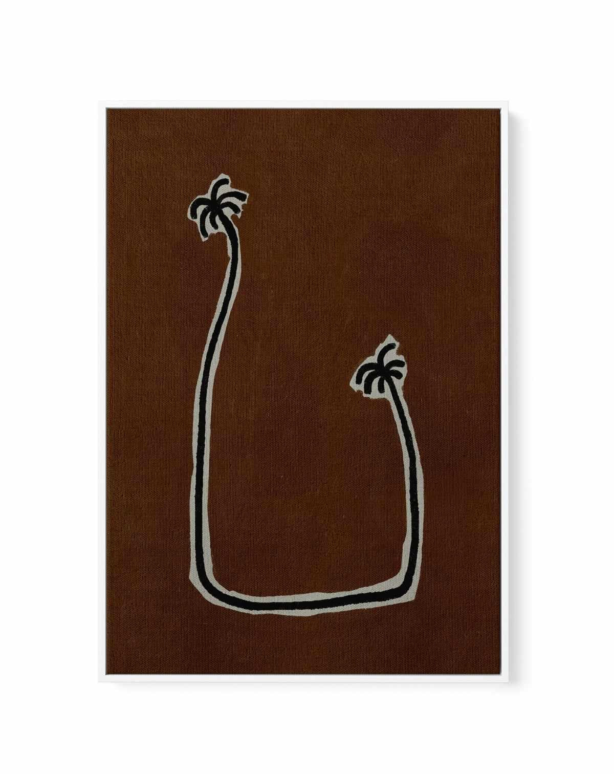 Soul Bound - Brown by Shatha Al Dafai | Framed Canvas Art Print from Olive et Oriel where you can shop wallpaper and artworks online
