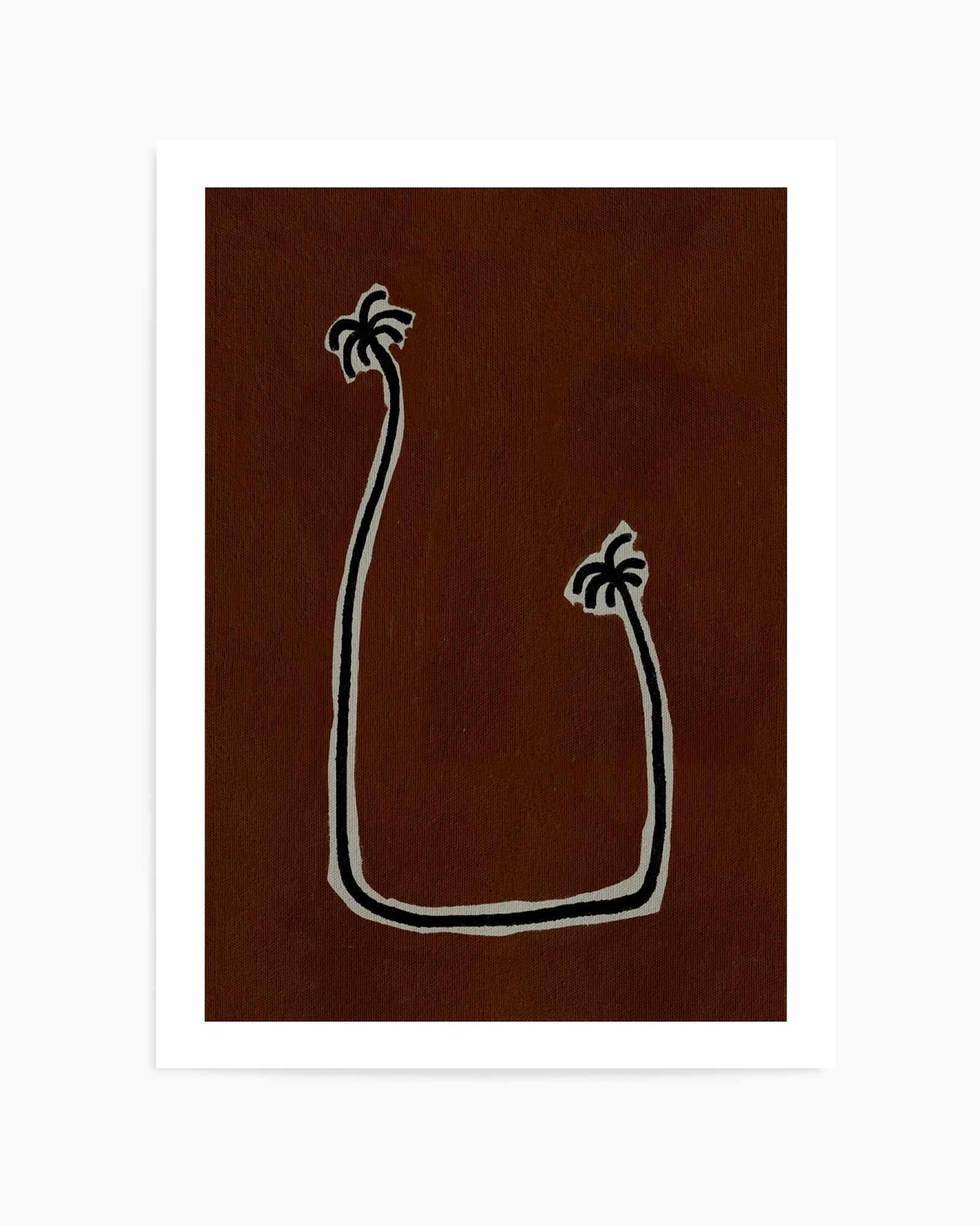 Soul Bound - Brown by Shatha Al Dafai | Art Print from Olive et Oriel where you can shop wallpaper and artworks online