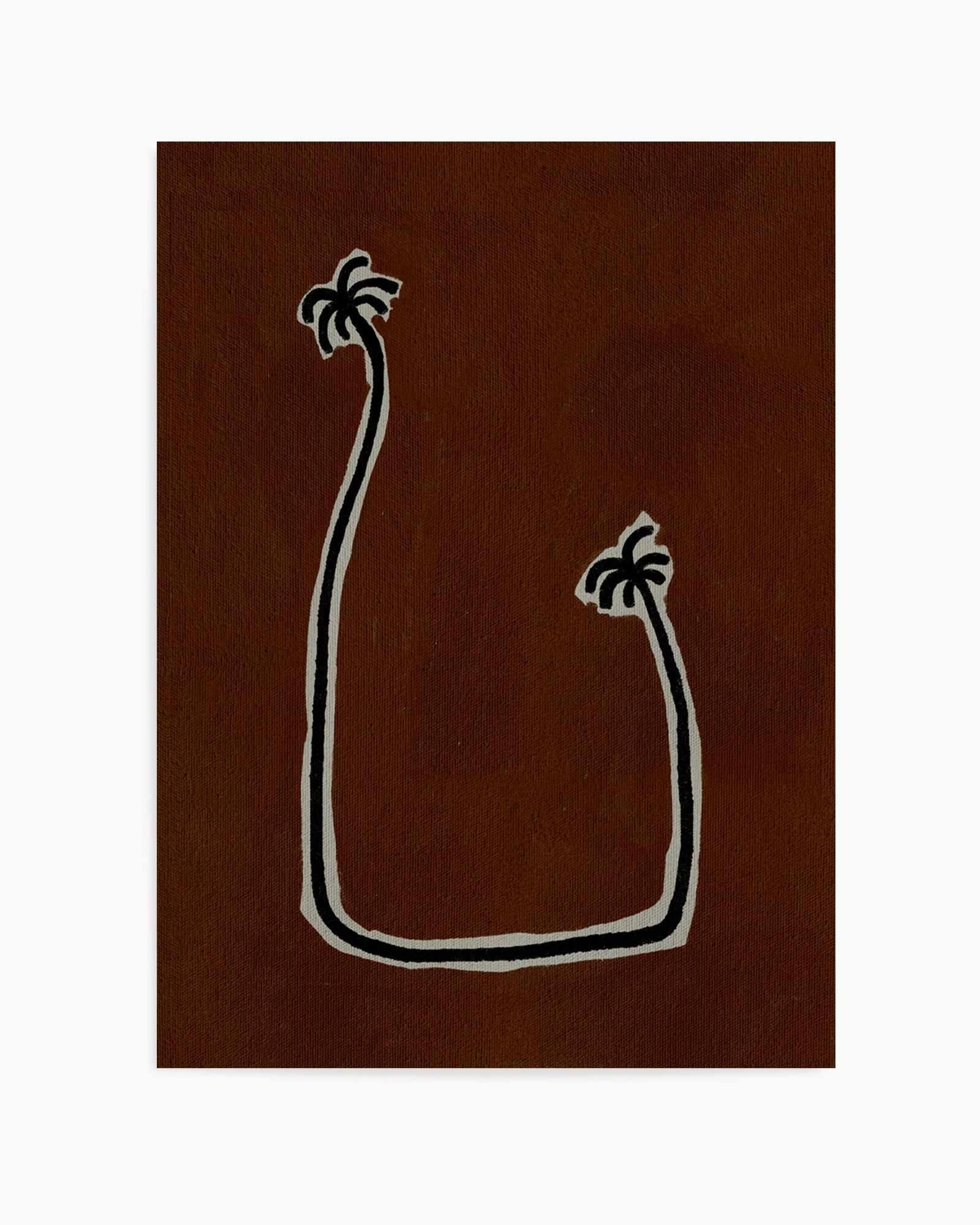 Soul Bound - Brown by Shatha Al Dafai | Art Print from Olive et Oriel where you can shop wallpaper and artworks online