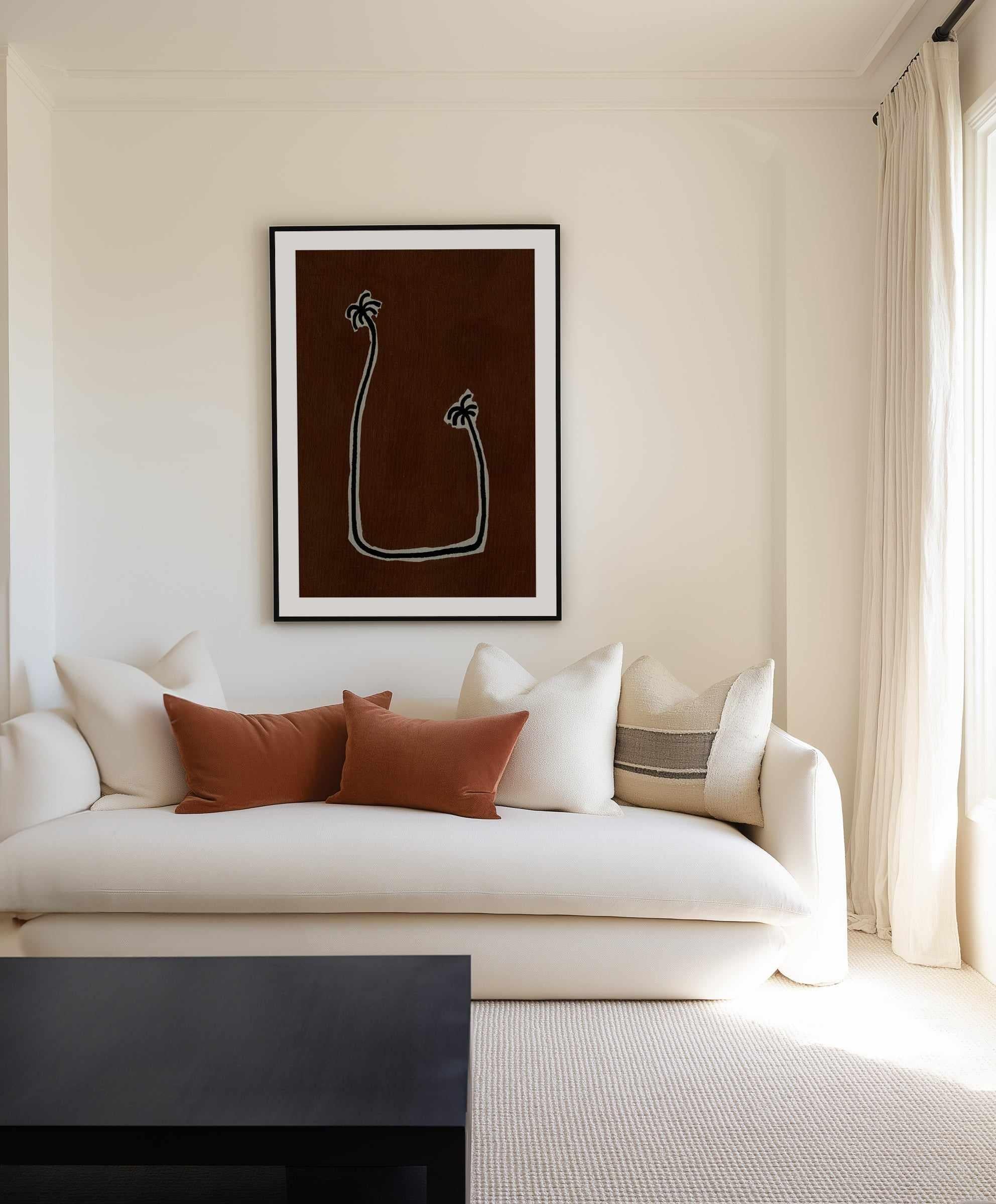 Soul Bound - Brown by Shatha Al Dafai | Art Print from Olive et Oriel where you can shop wallpaper and artworks online