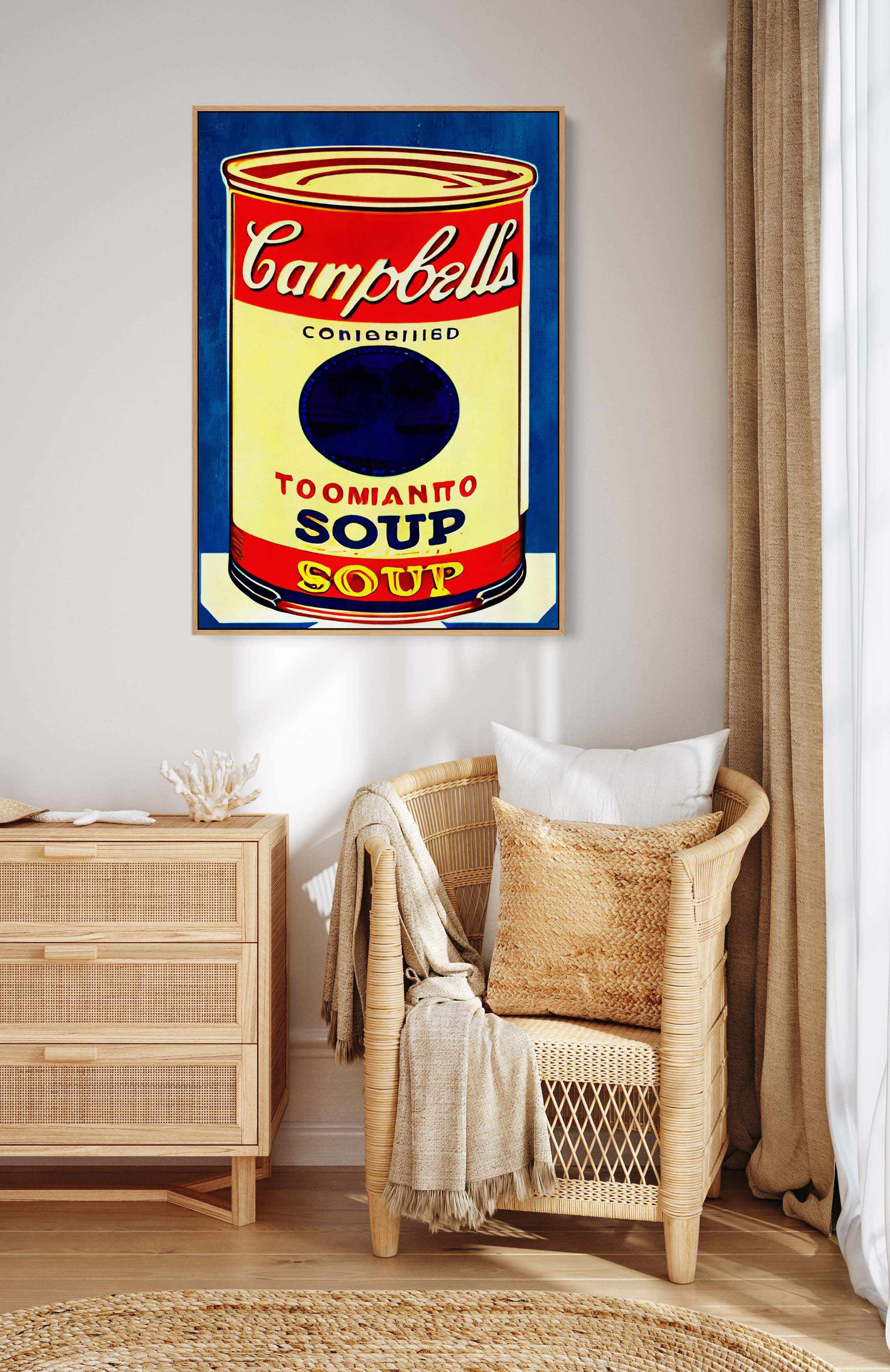 Soupe AI La Tomate By Bo Anderson | Framed Canvas Art Print