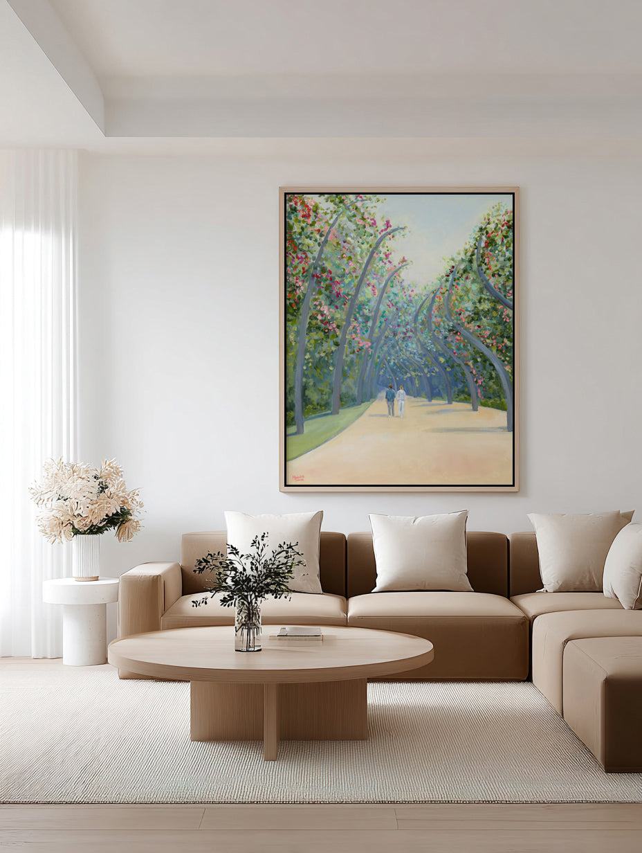 South Bank Arbour Walk by Meredith Howse | Framed Canvas Art Print