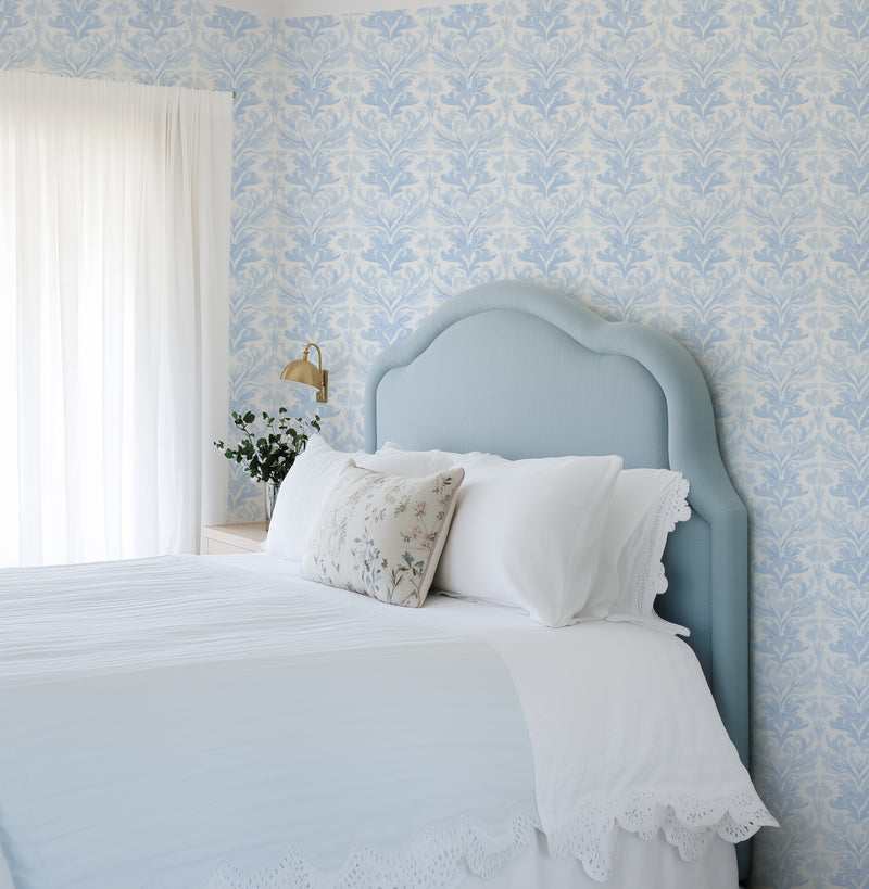 Southampton Light Blue Wallpaper from Olive et Oriel where you can shop wallpaper and artworks online