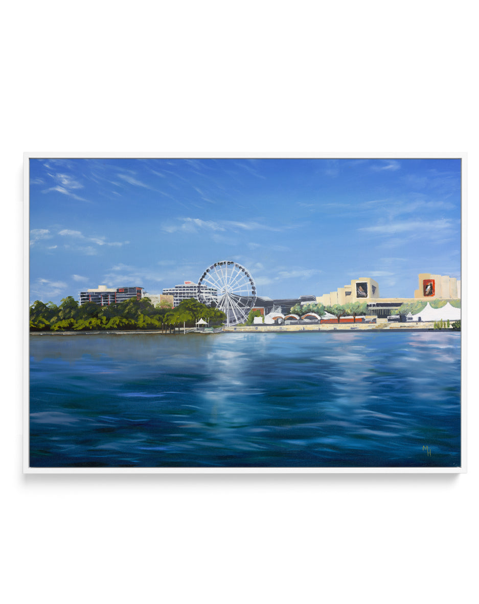 Southbank Brisbane by Meredith Howse | Framed Canvas Art Print