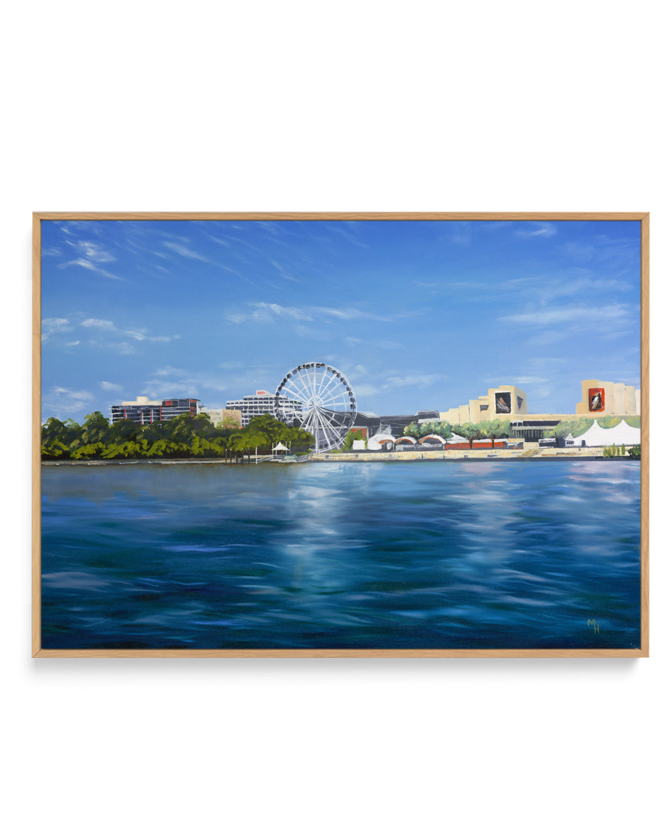 Southbank Brisbane by Meredith Howse | Framed Canvas Art Print