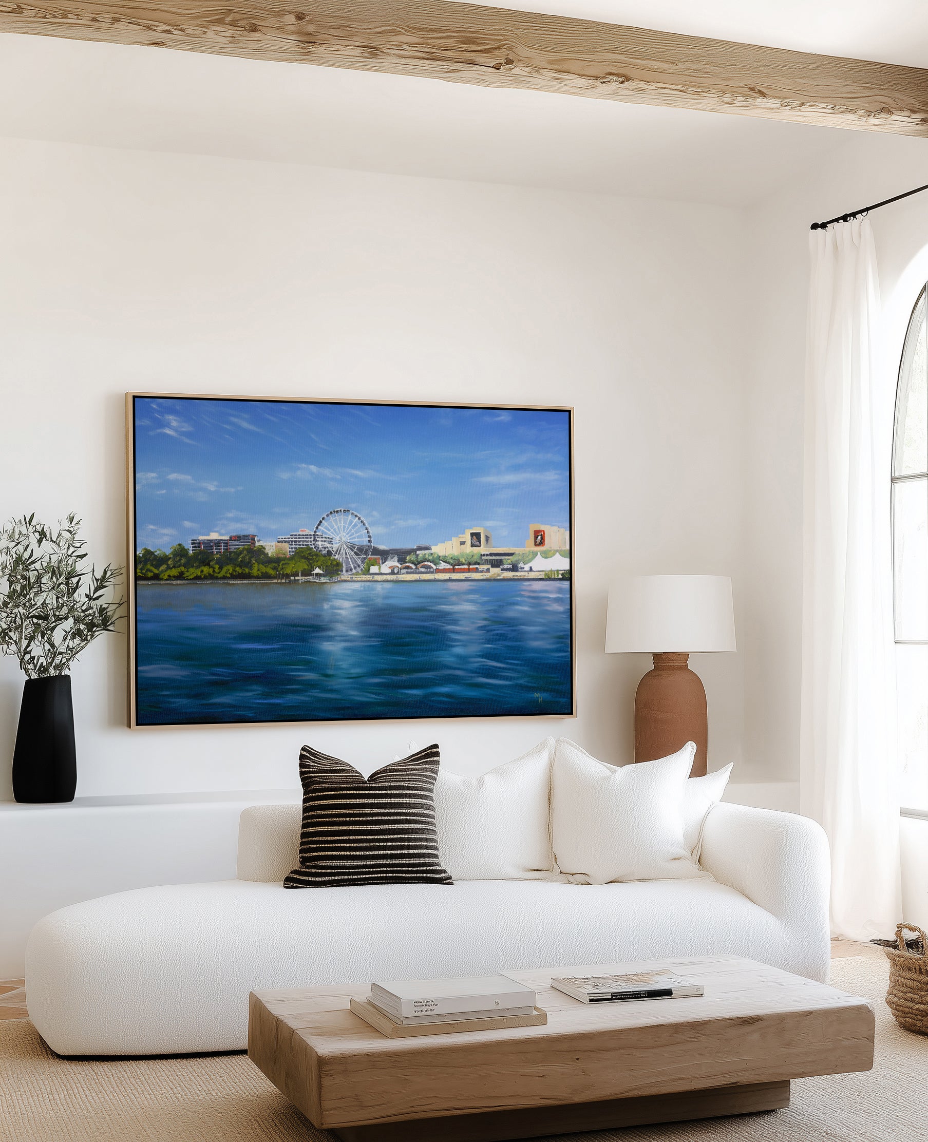 Southbank Brisbane by Meredith Howse | Framed Canvas Art Print