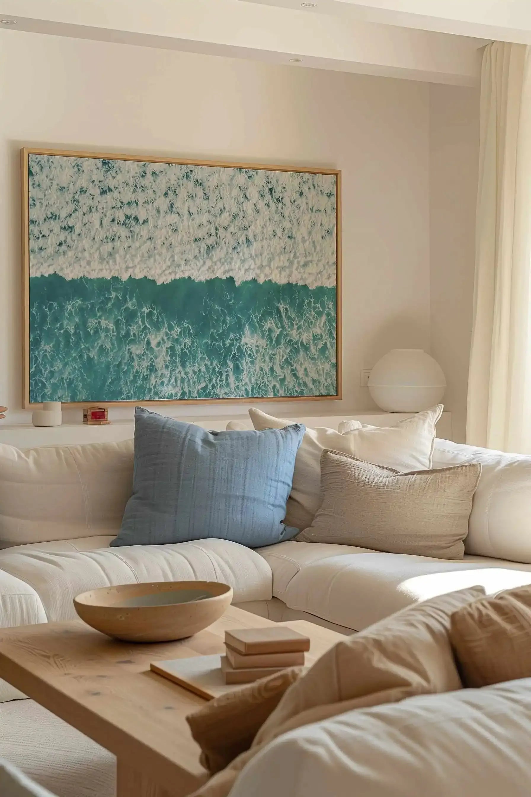 Southern Oceans | Aerial Photo Wall Framed Canvas Art Print from Olive et Oriel where you can shop wallpaper and artworks online