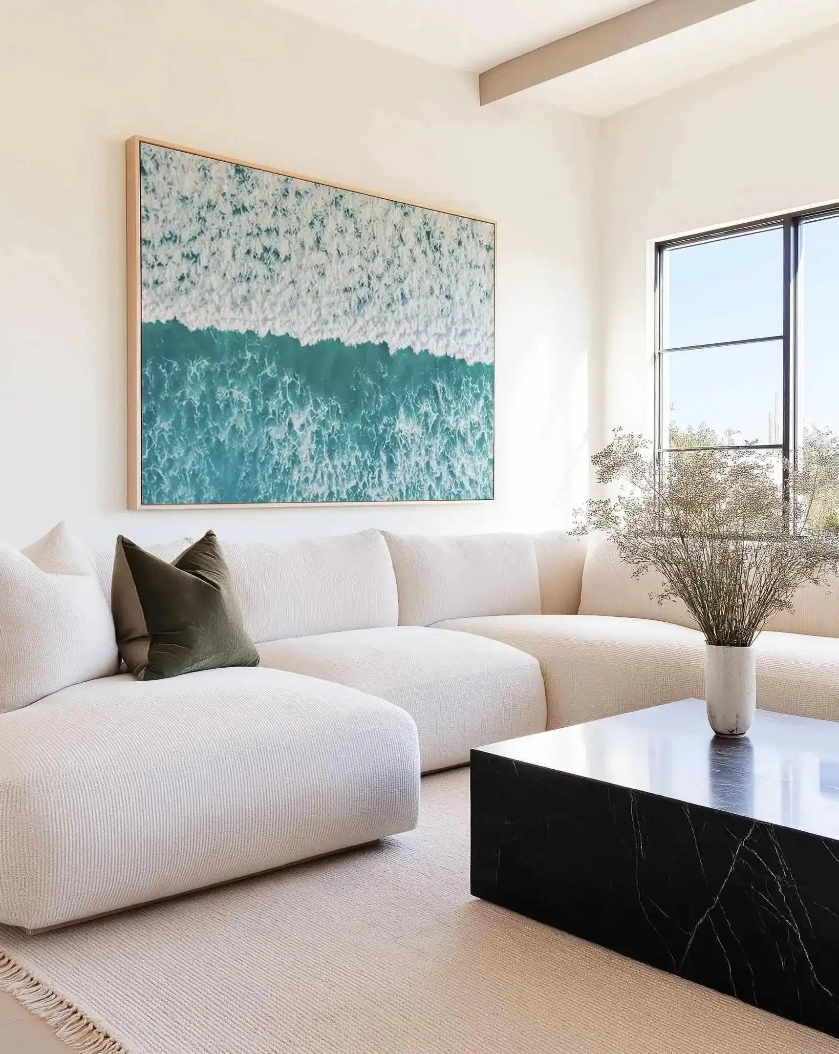 Southern Oceans | Aerial Photo Wall Framed Canvas Art Print from Olive et Oriel where you can shop wallpaper and artworks online